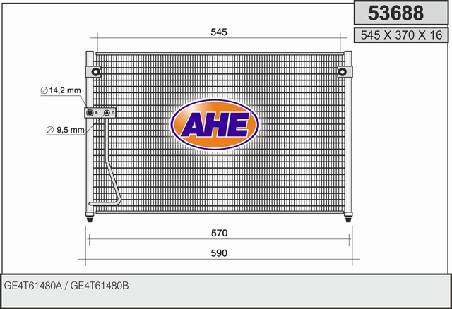AHE 53688 Condensatore,...