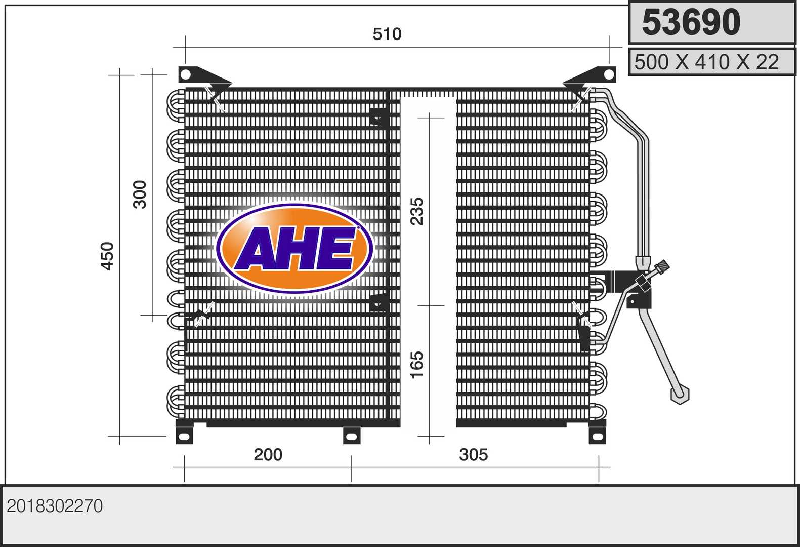 AHE 53690 Condensatore,...