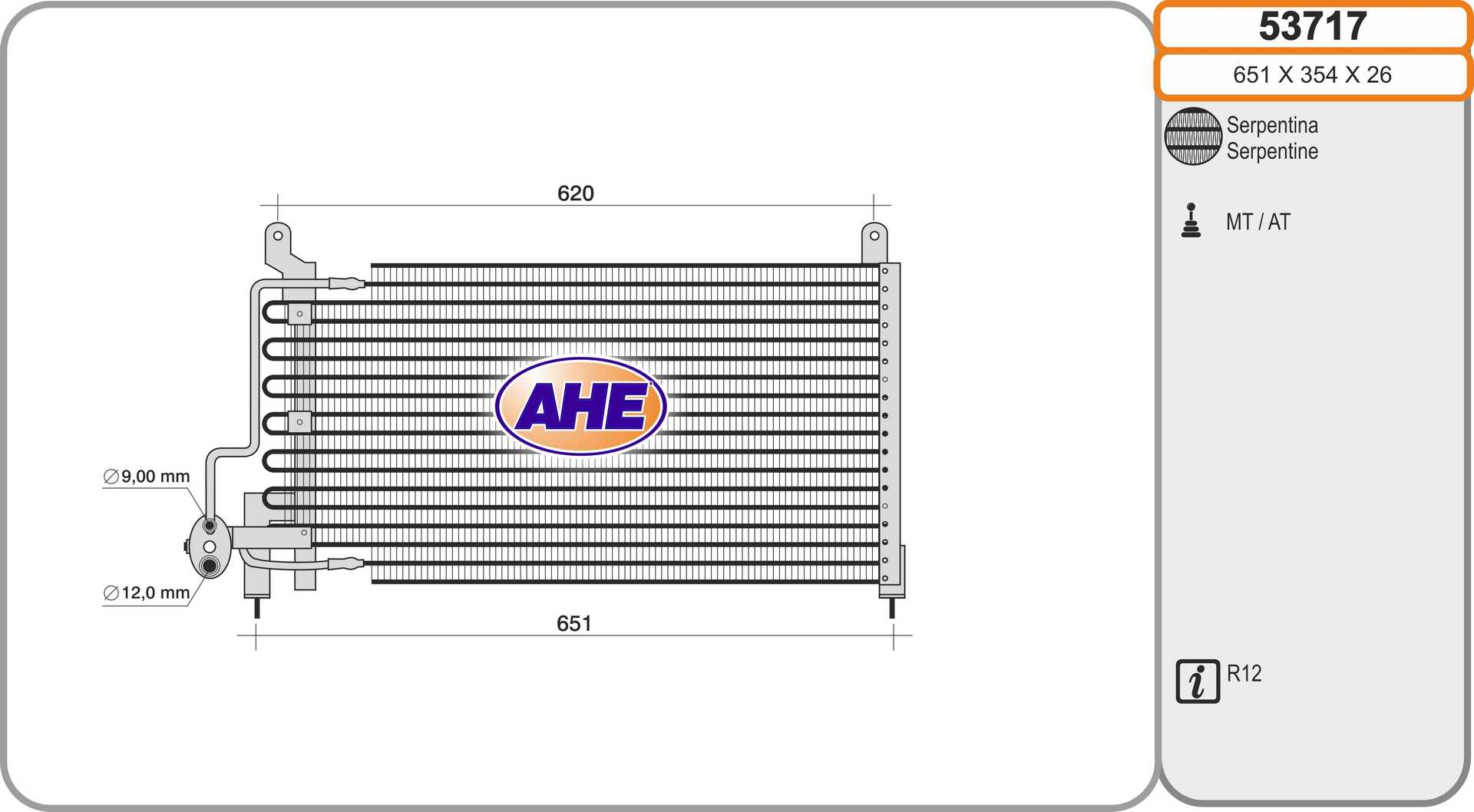 AHE 53717 Condensatore,...