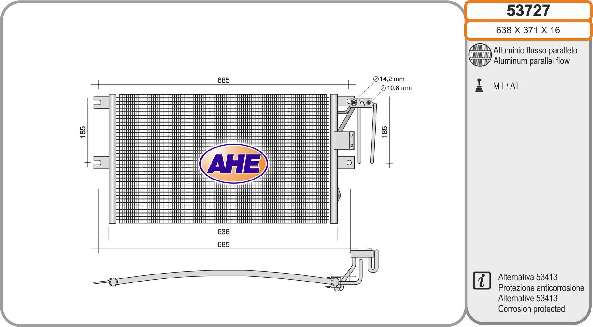 AHE 53727 Condensatore,...