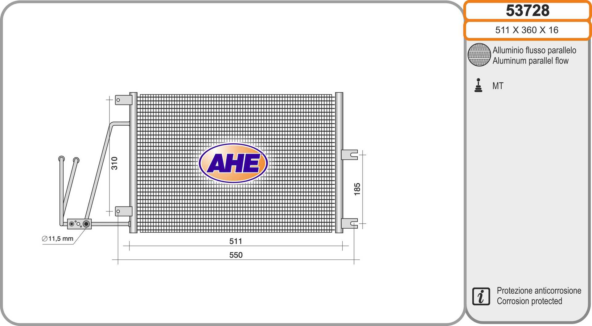 AHE 53728 Condensatore,...