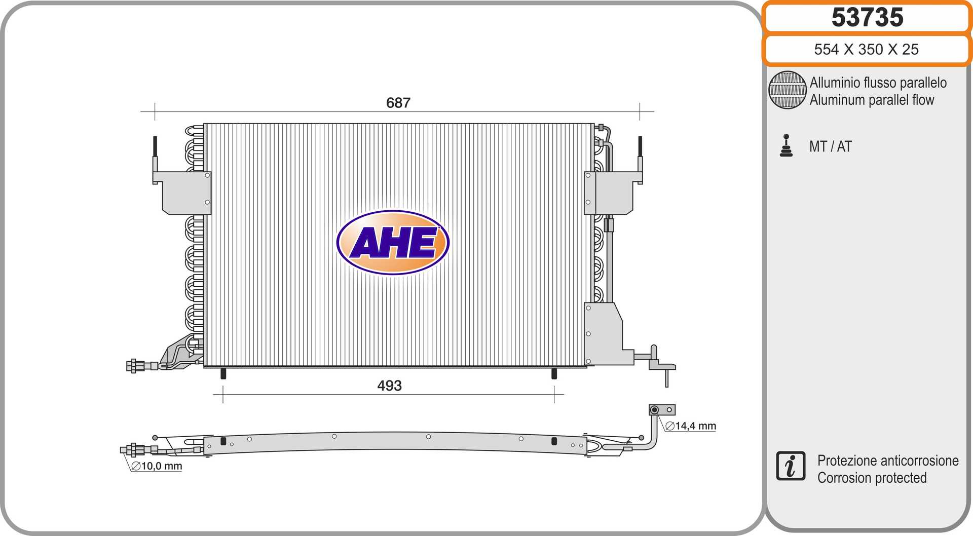 AHE 53735 Condensatore,...
