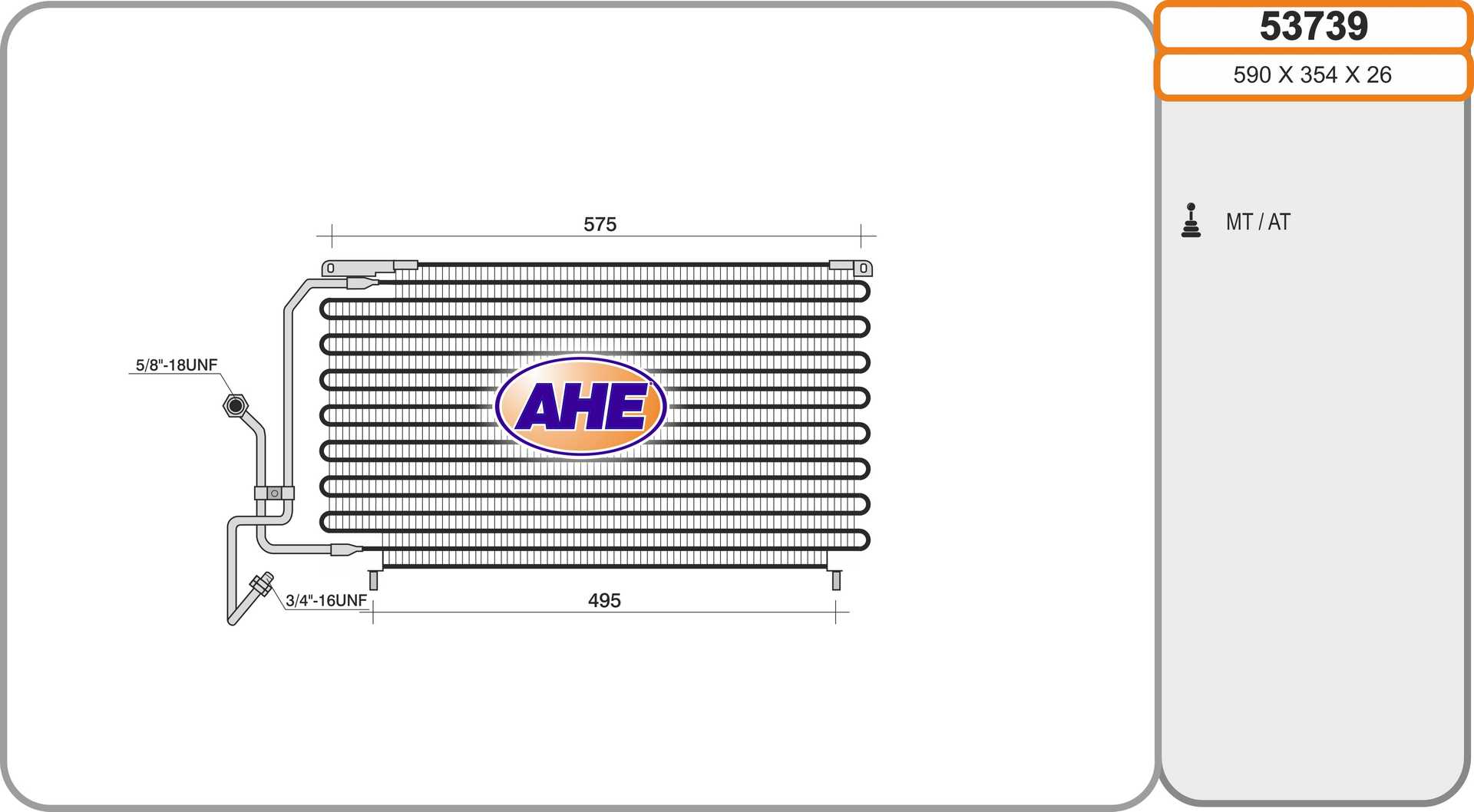 AHE 53739 Condensatore,...