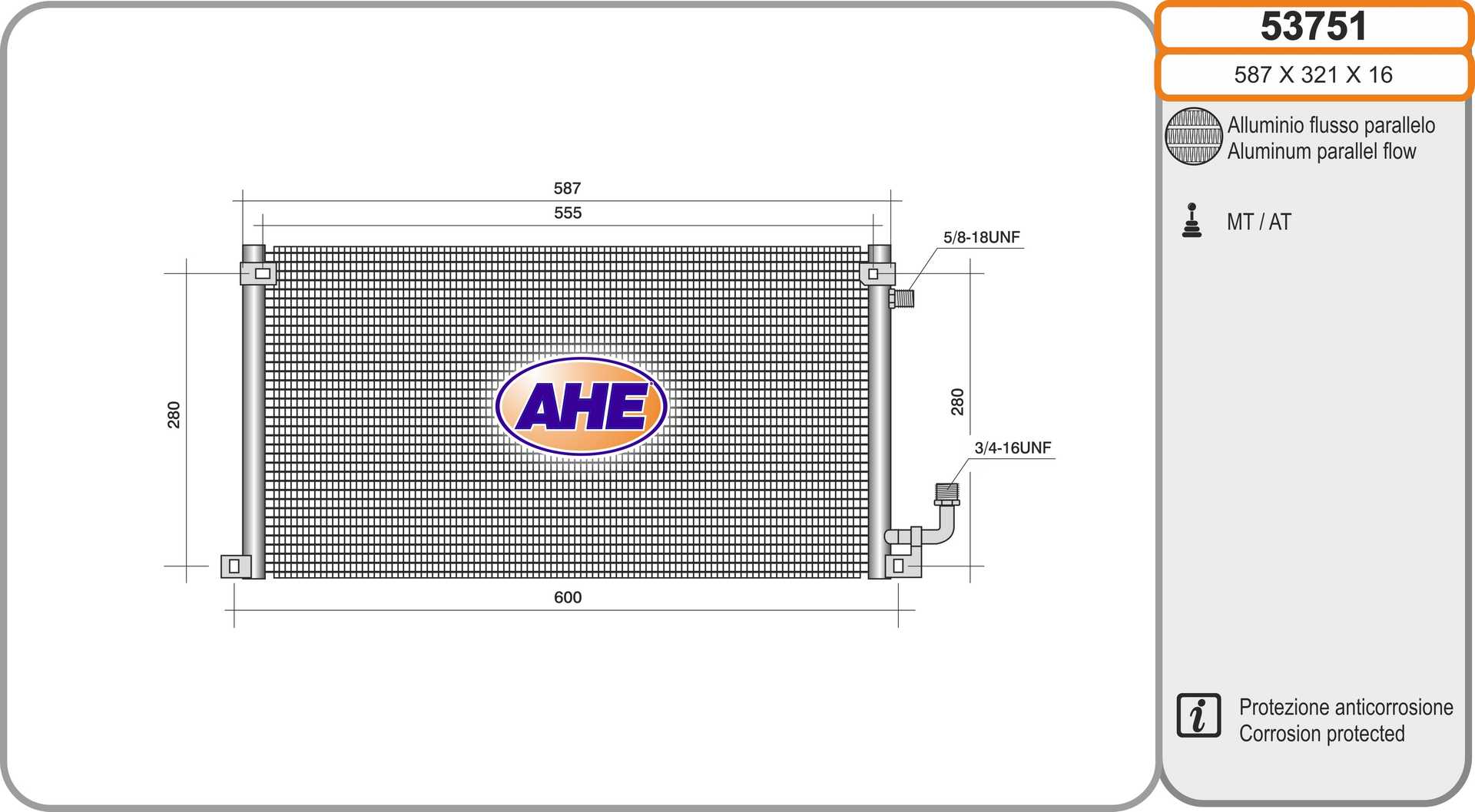 AHE 53751 Condensatore,...