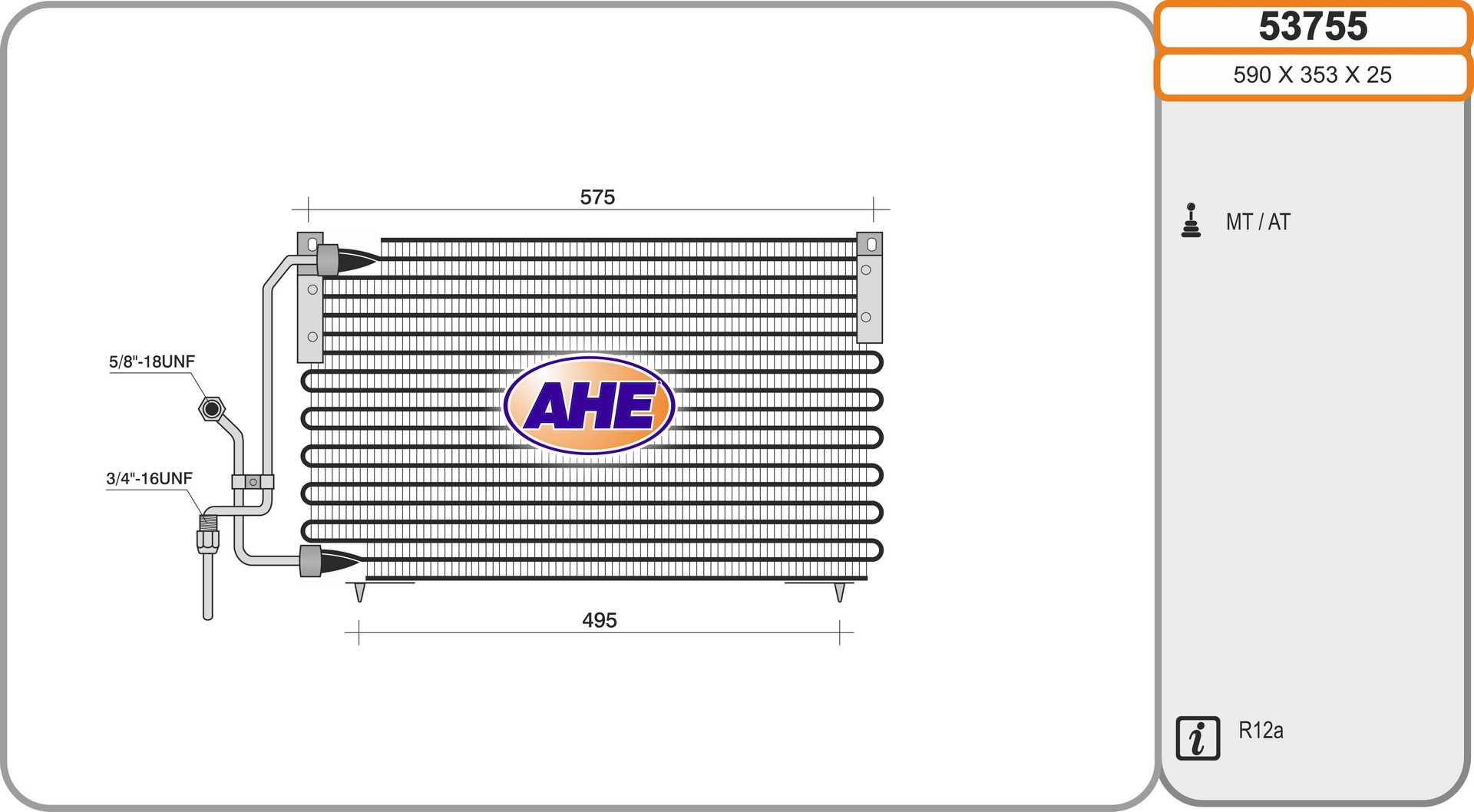 AHE 53755 Condensatore,...