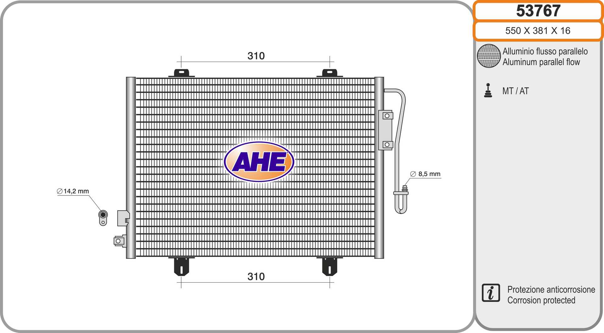 AHE 53767 Condensatore,...