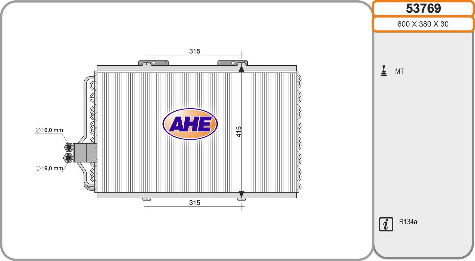 AHE 53769 Condensatore,...
