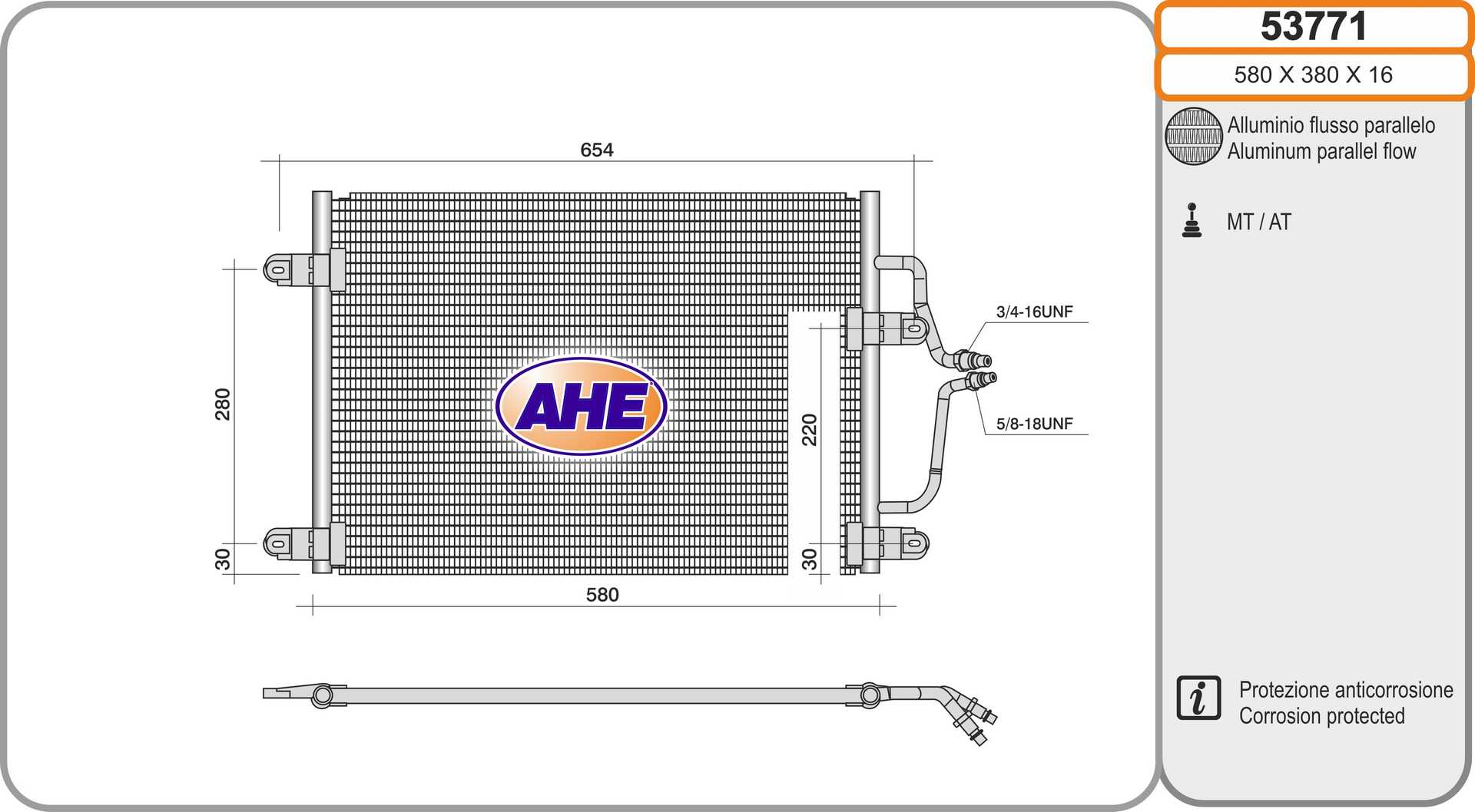 AHE 53771 Condensatore,...