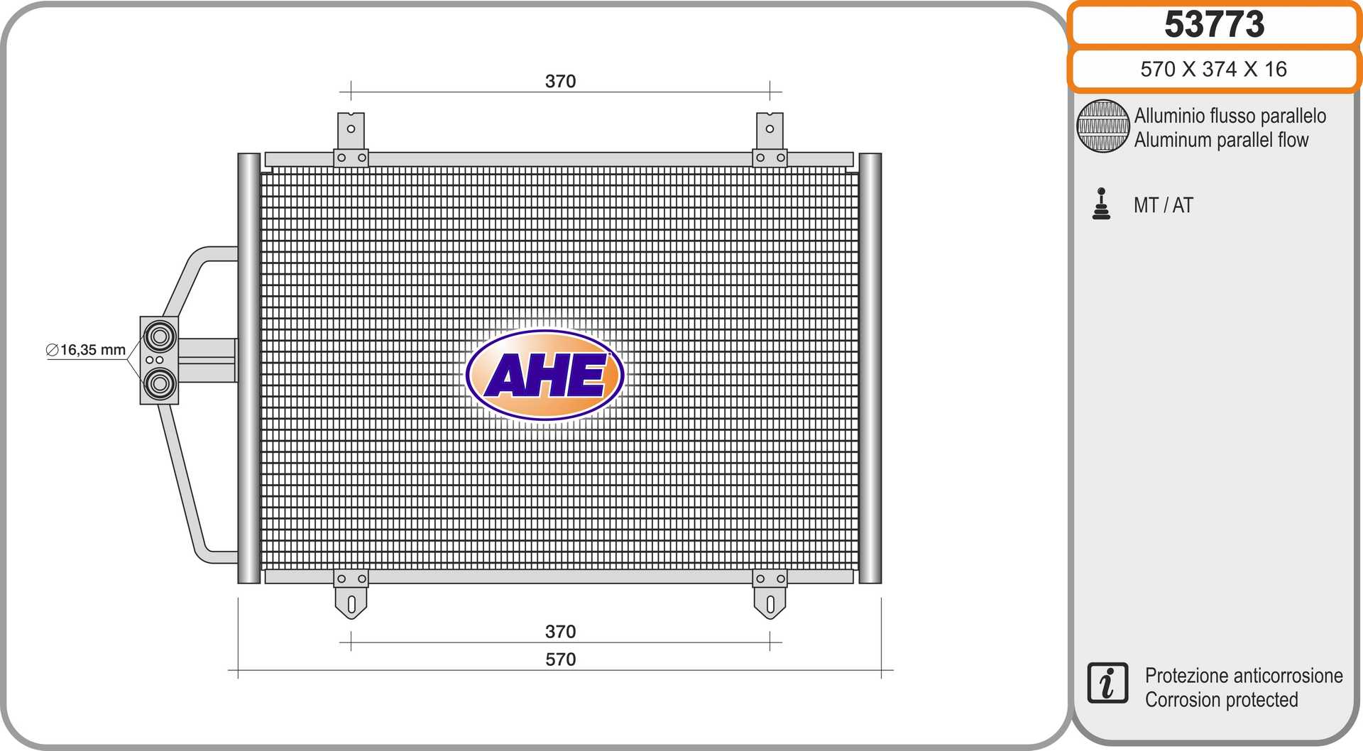 AHE 53773 Condensatore,...