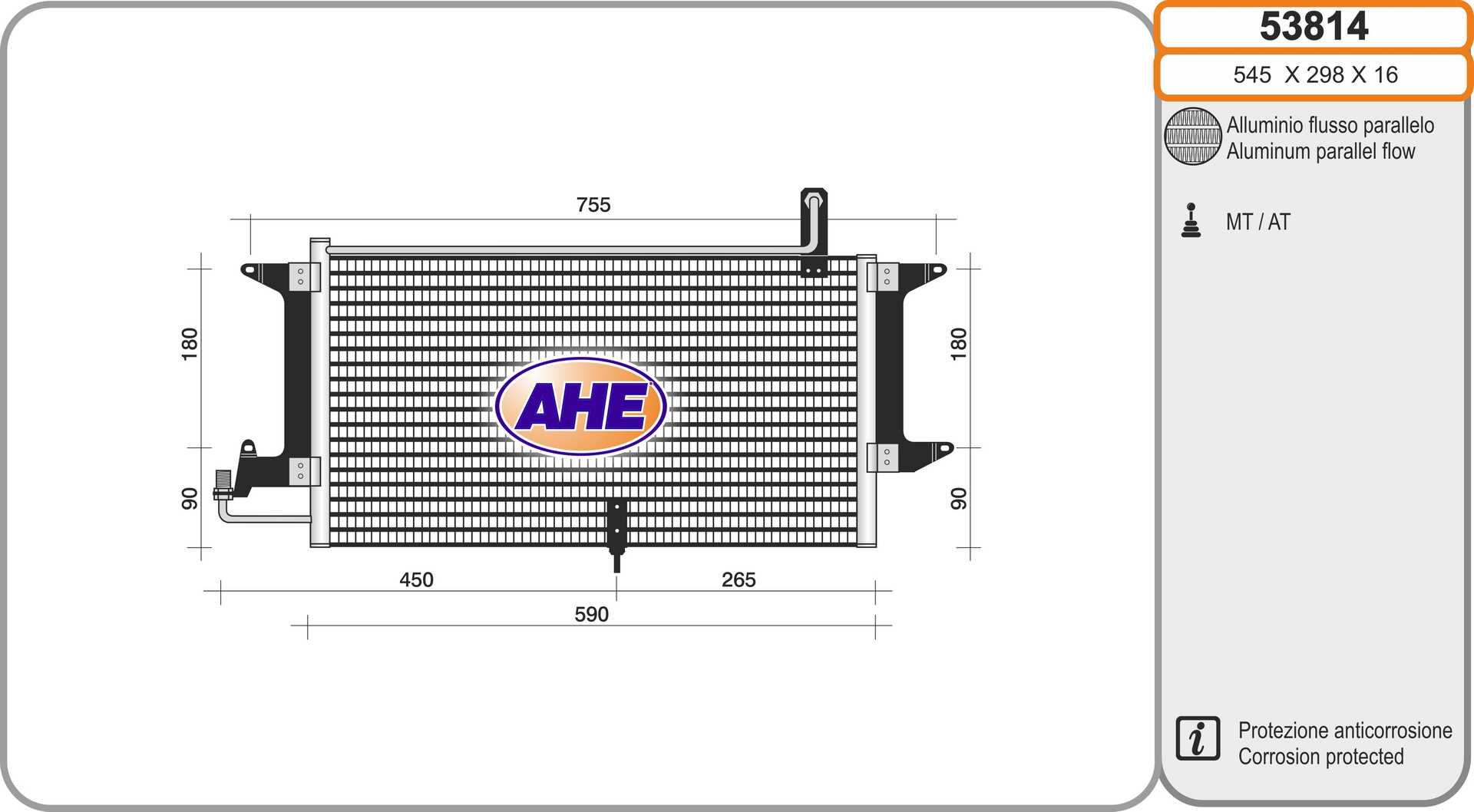 AHE 53814 Condensatore,...