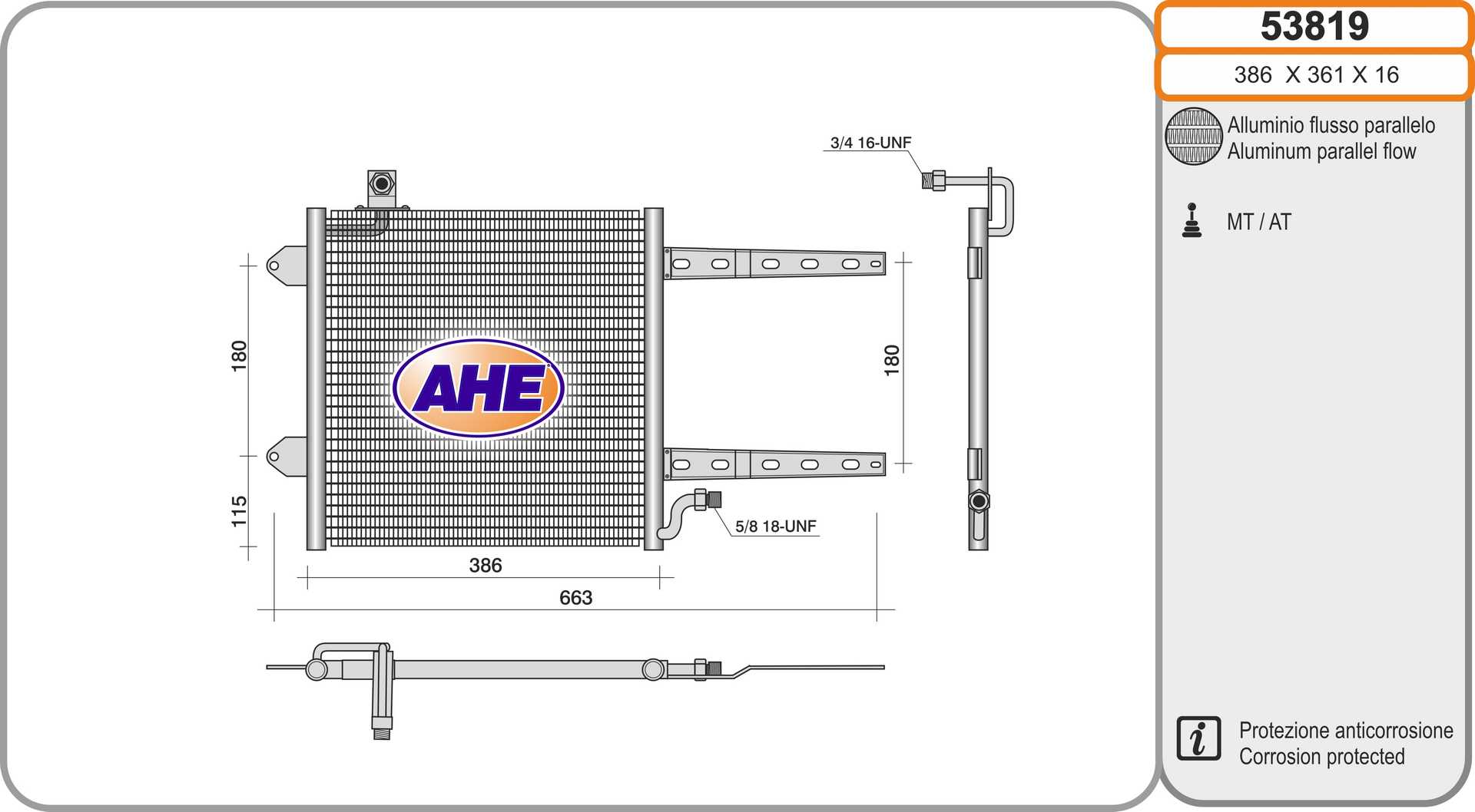AHE 53819 Condensatore,...