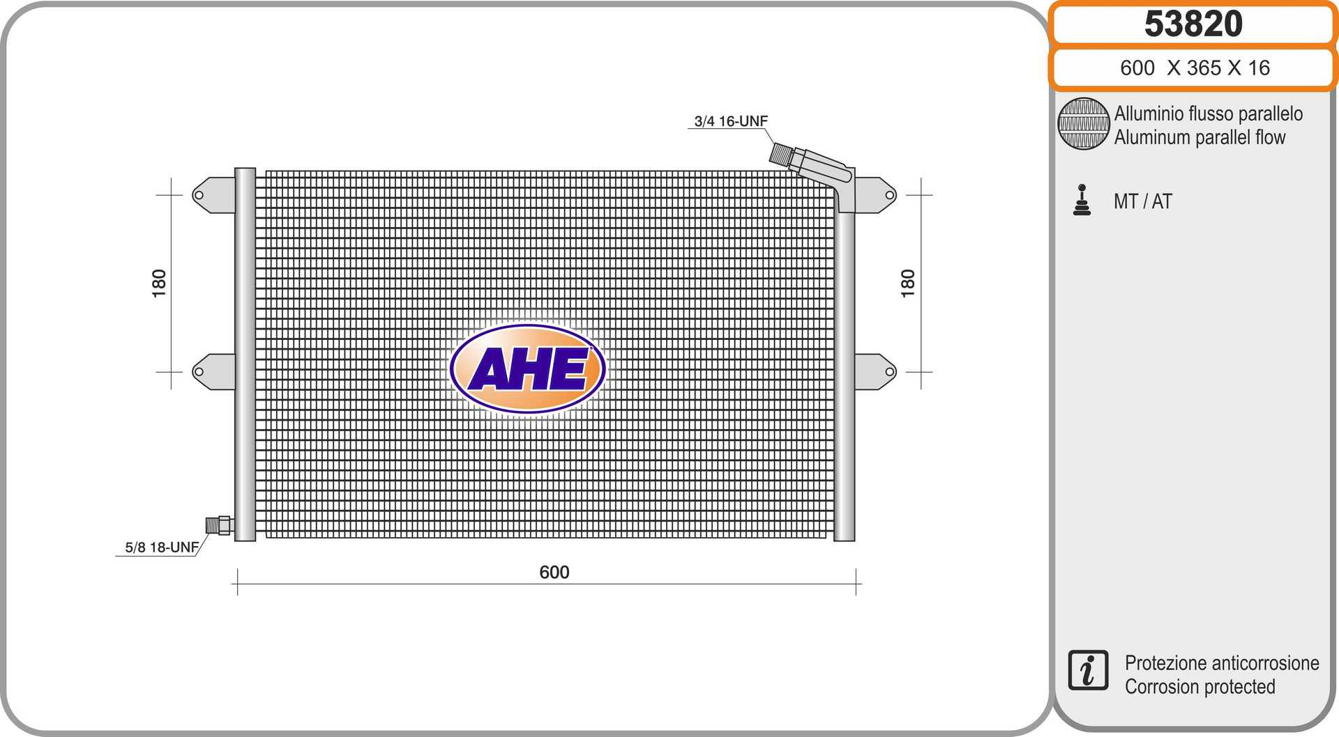 AHE 53820 Condensatore,...