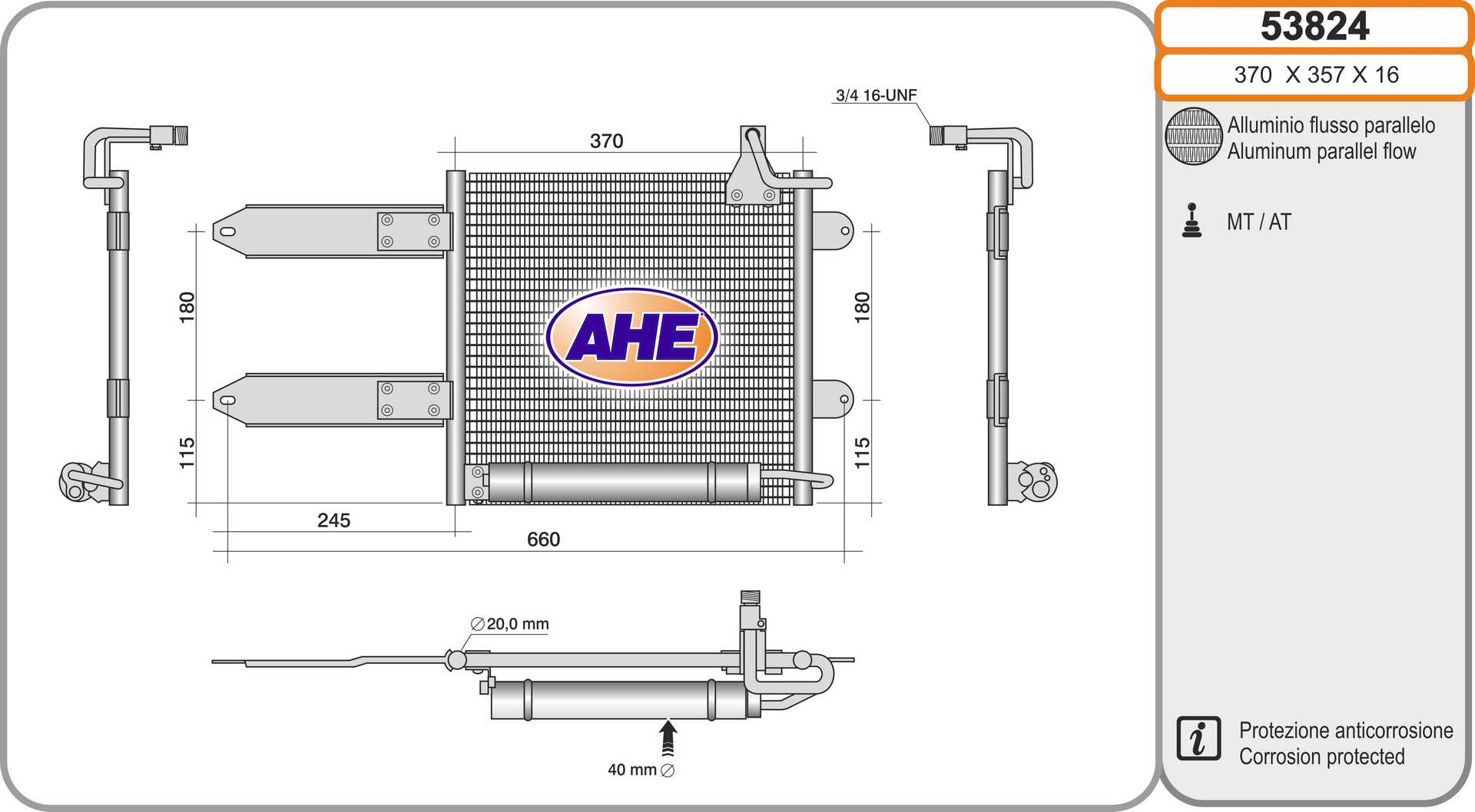 AHE 53824 Condensatore,...