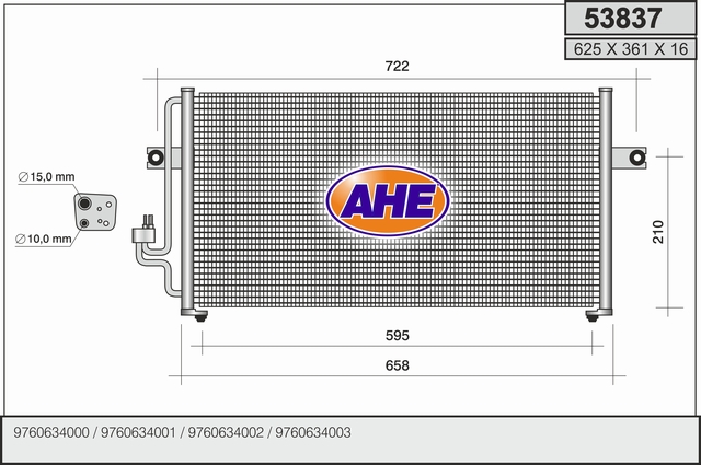 AHE 53837 Condensatore,...
