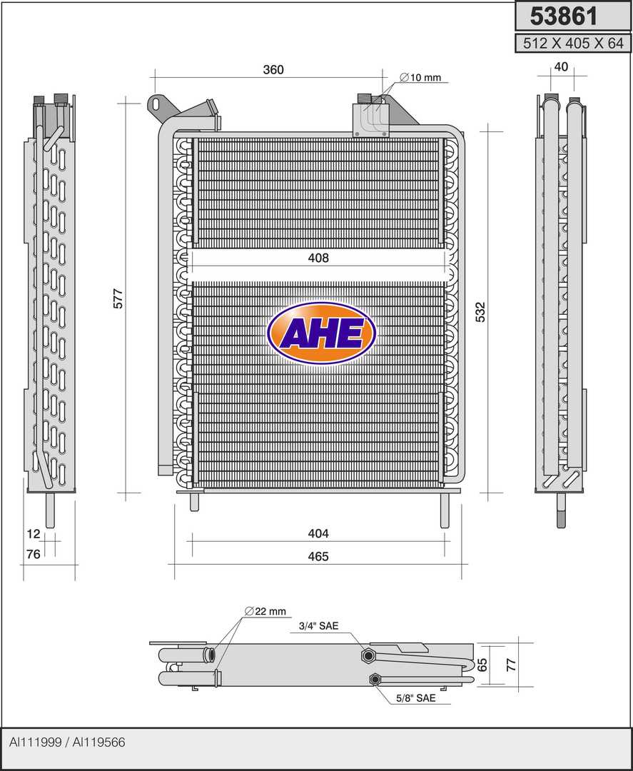 AHE 53861 Condensatore,...