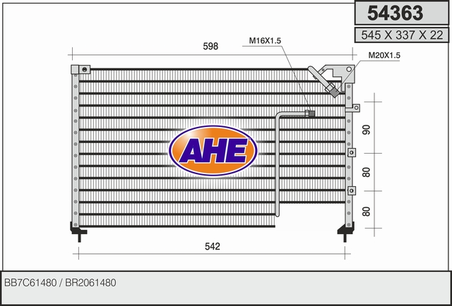 AHE 54363 Condensatore,...