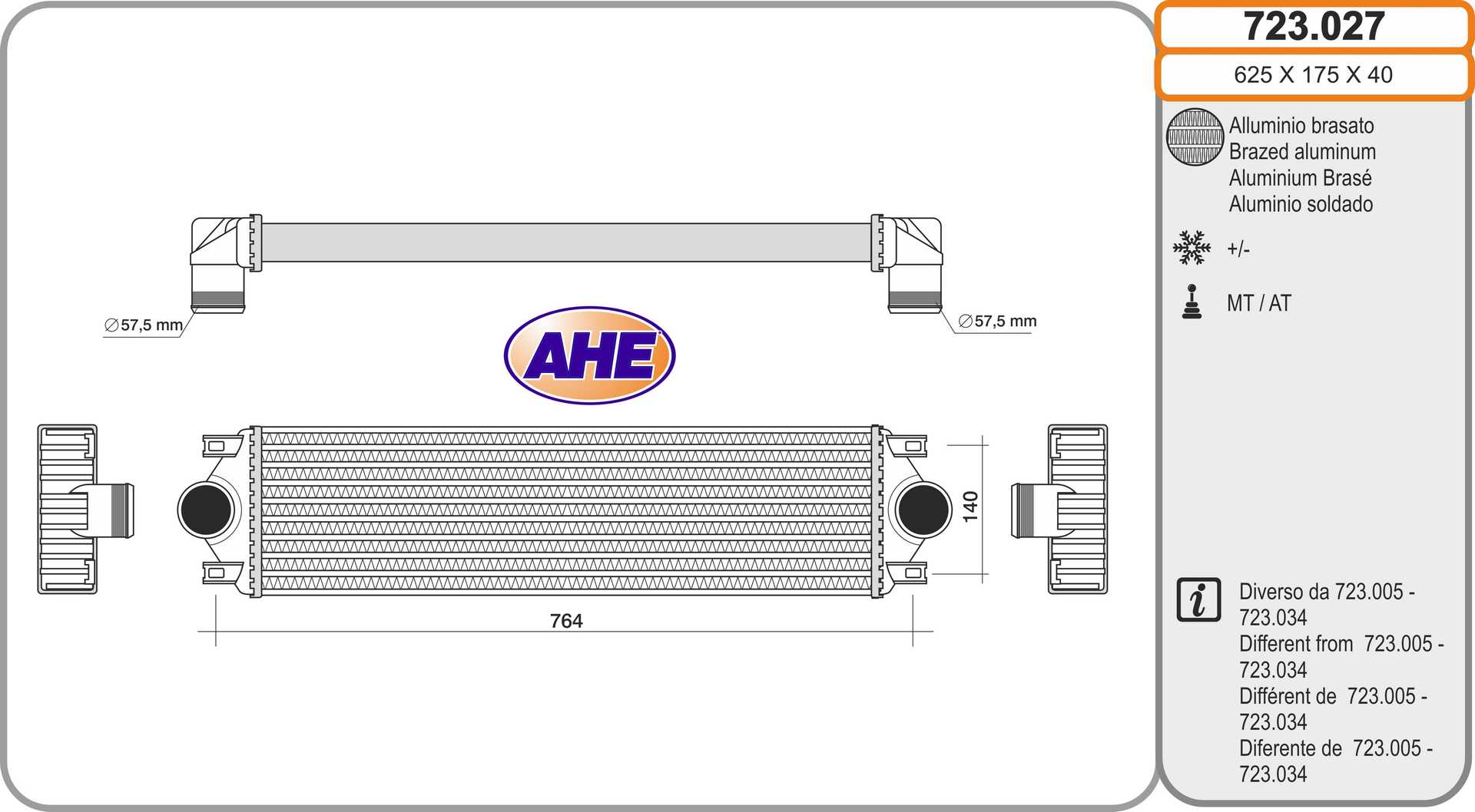 AHE 723.027 Intercooler