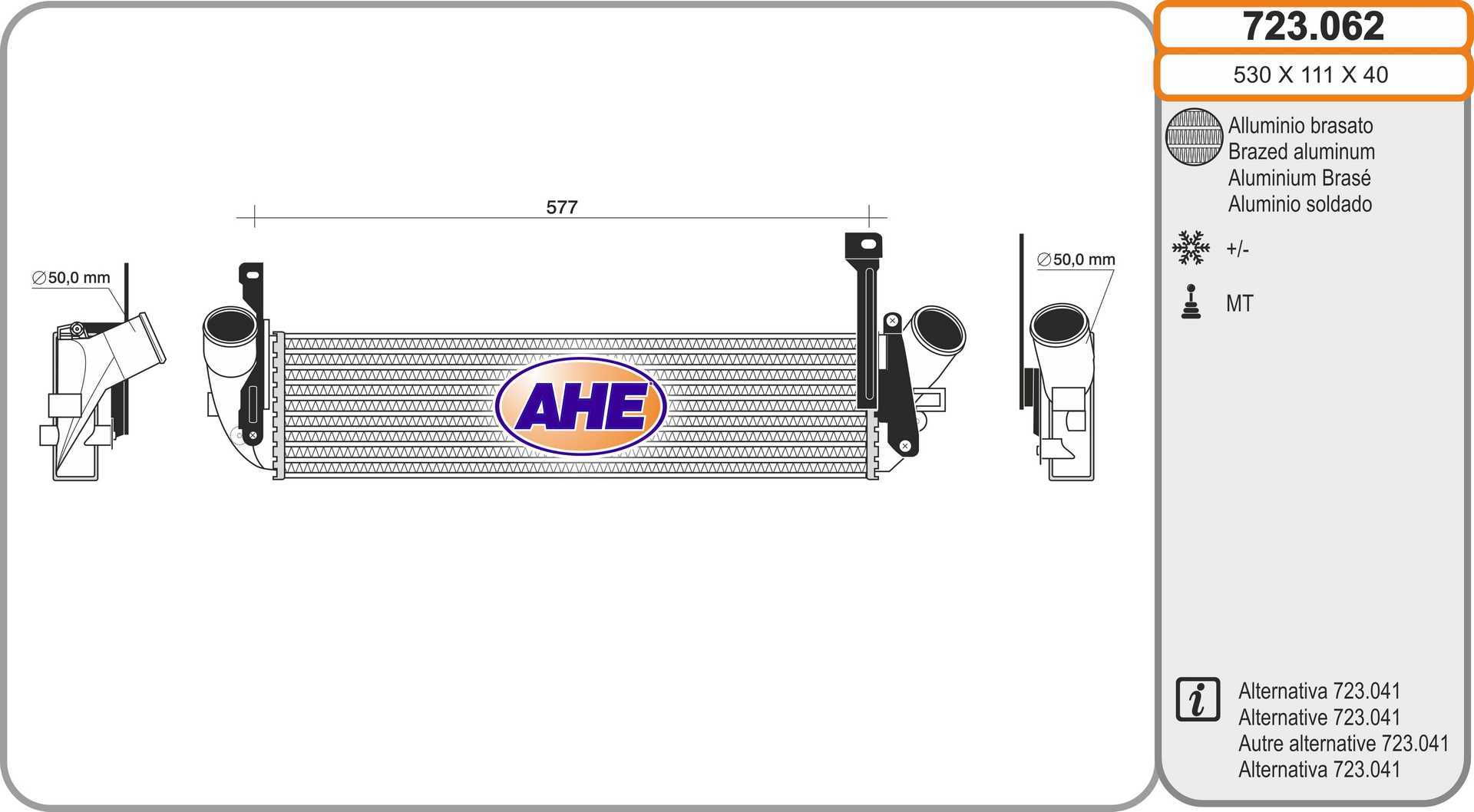 AHE 723.062 Intercooler