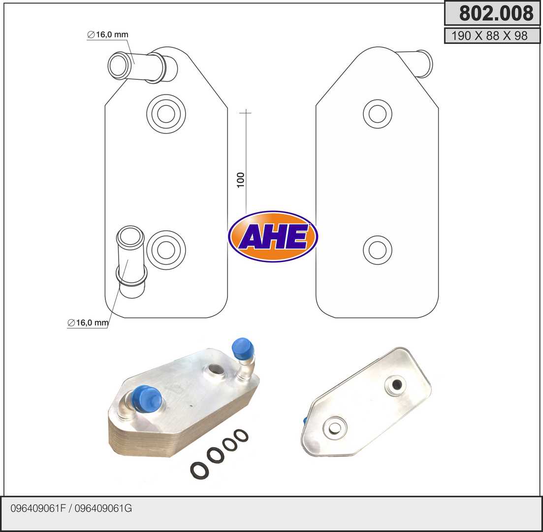 AHE 802.008 Radiatore olio,...
