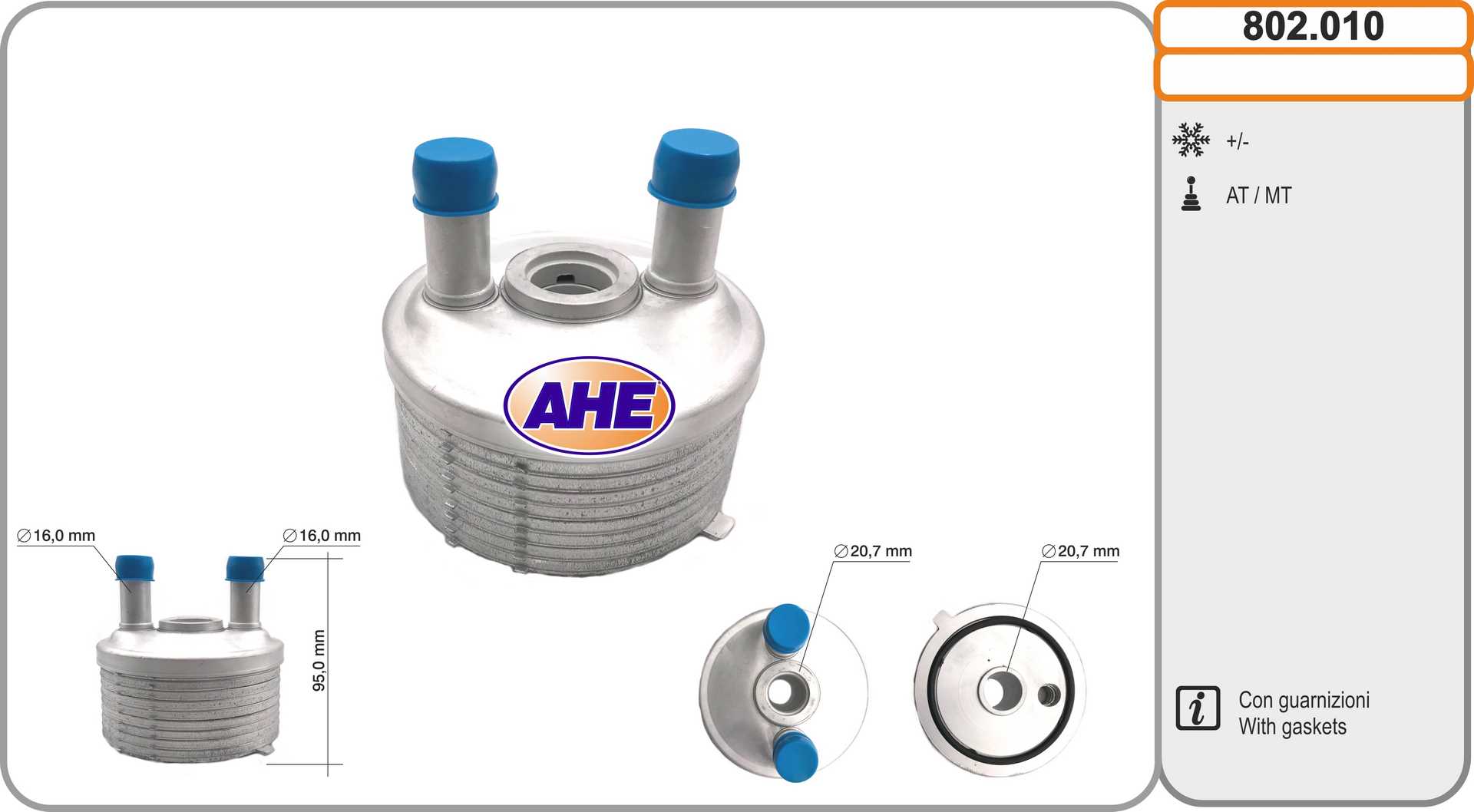 AHE 802.010 Radiatore olio,...