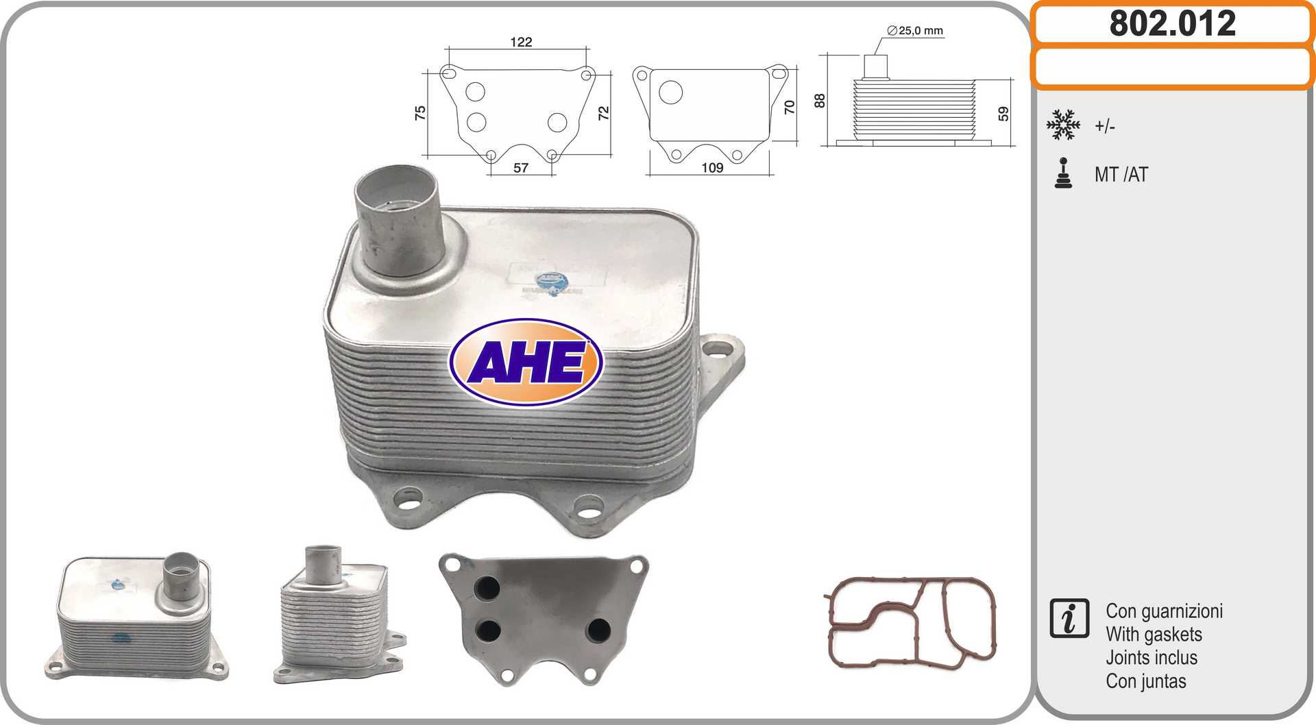 AHE 802.012 Radiatore olio,...