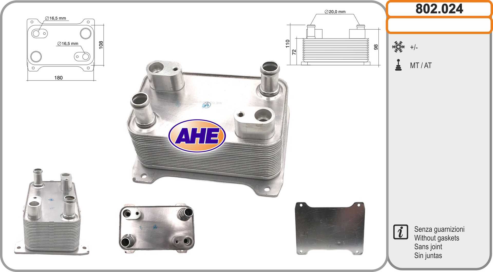 AHE 802.024 Radiatore olio,...