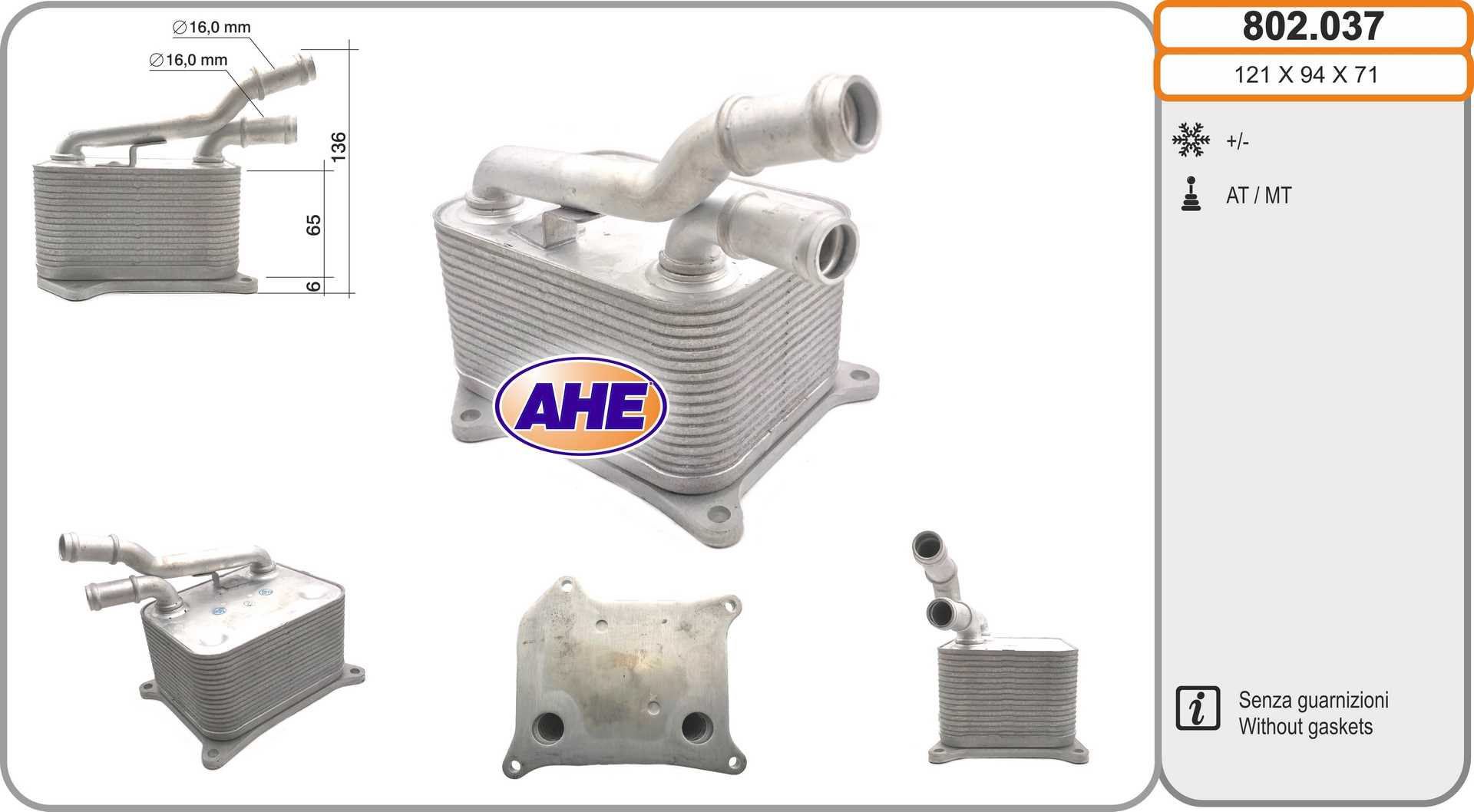 AHE 802.037 Radiatore olio,...