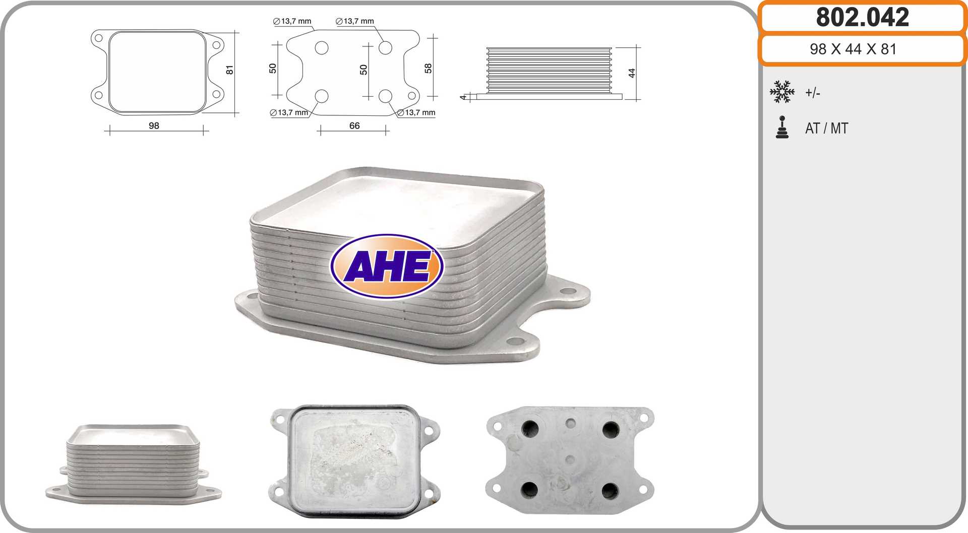 AHE 802.042 Radiatore olio,...