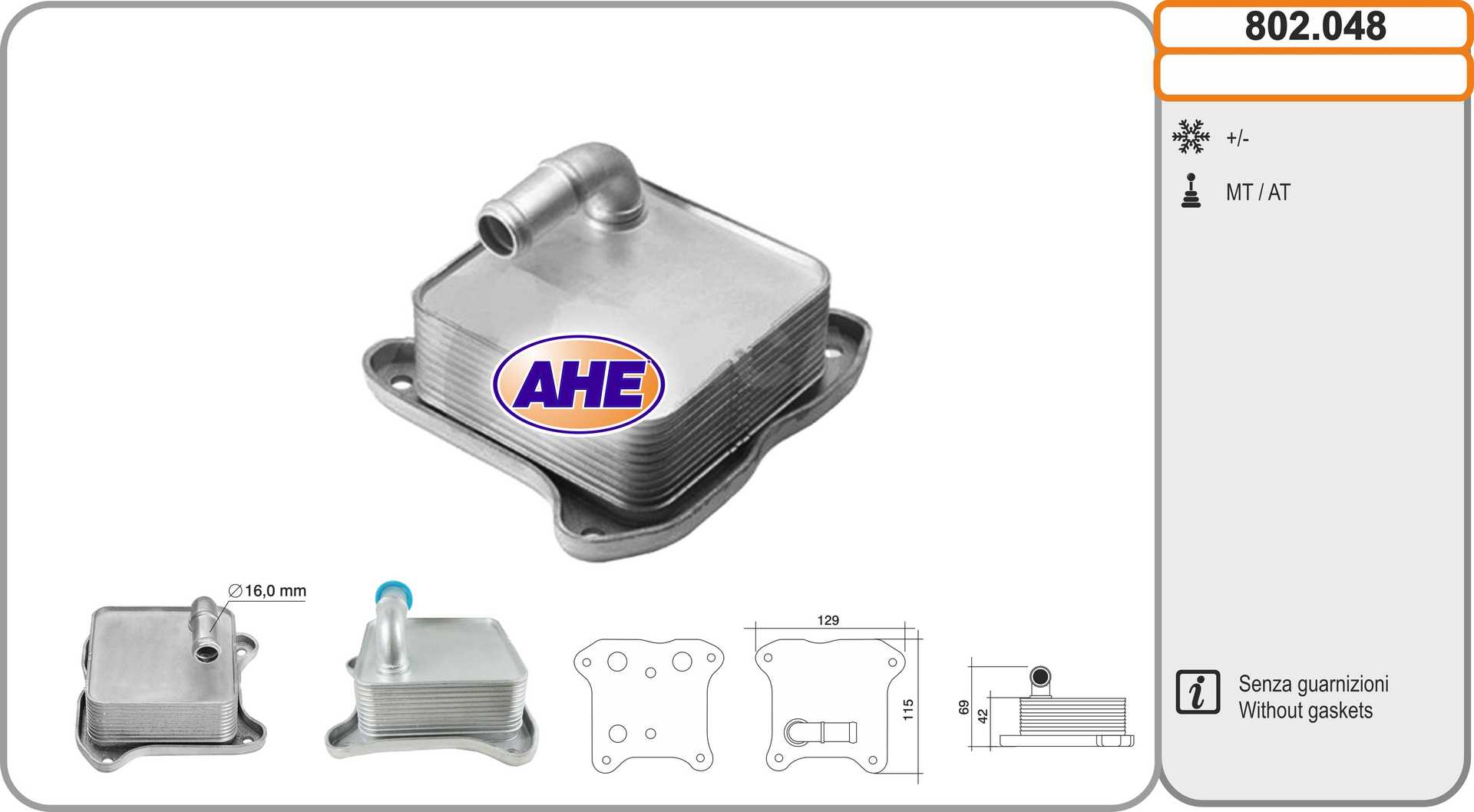 AHE 802.048 Radiatore olio,...