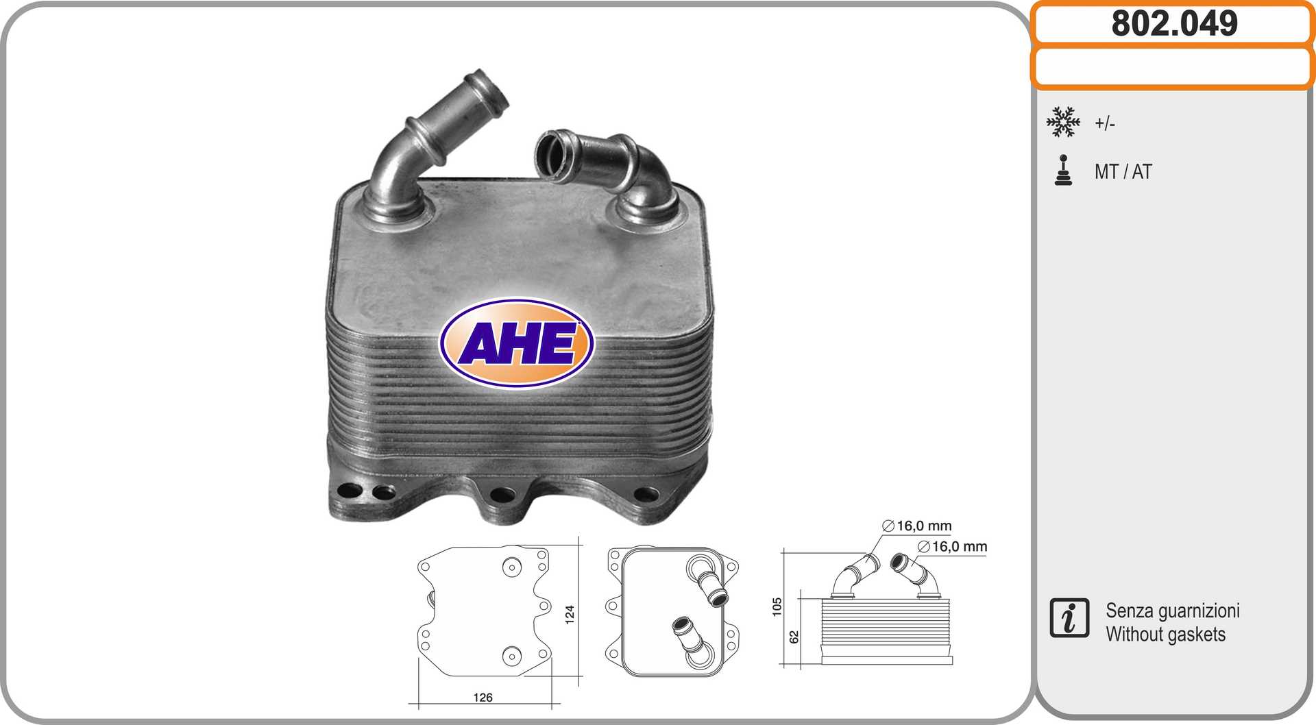 AHE 802.049 Radiatore olio,...