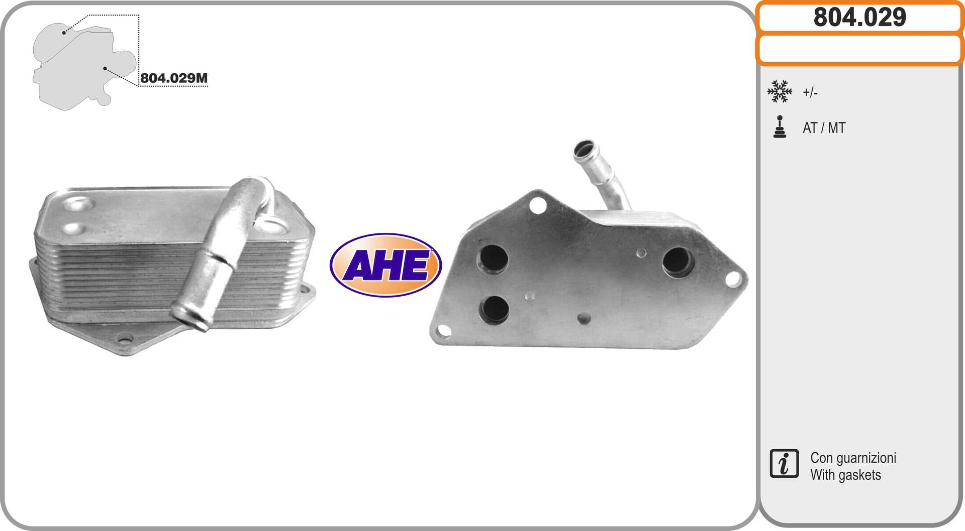 AHE 804.029 Radiatore olio,...