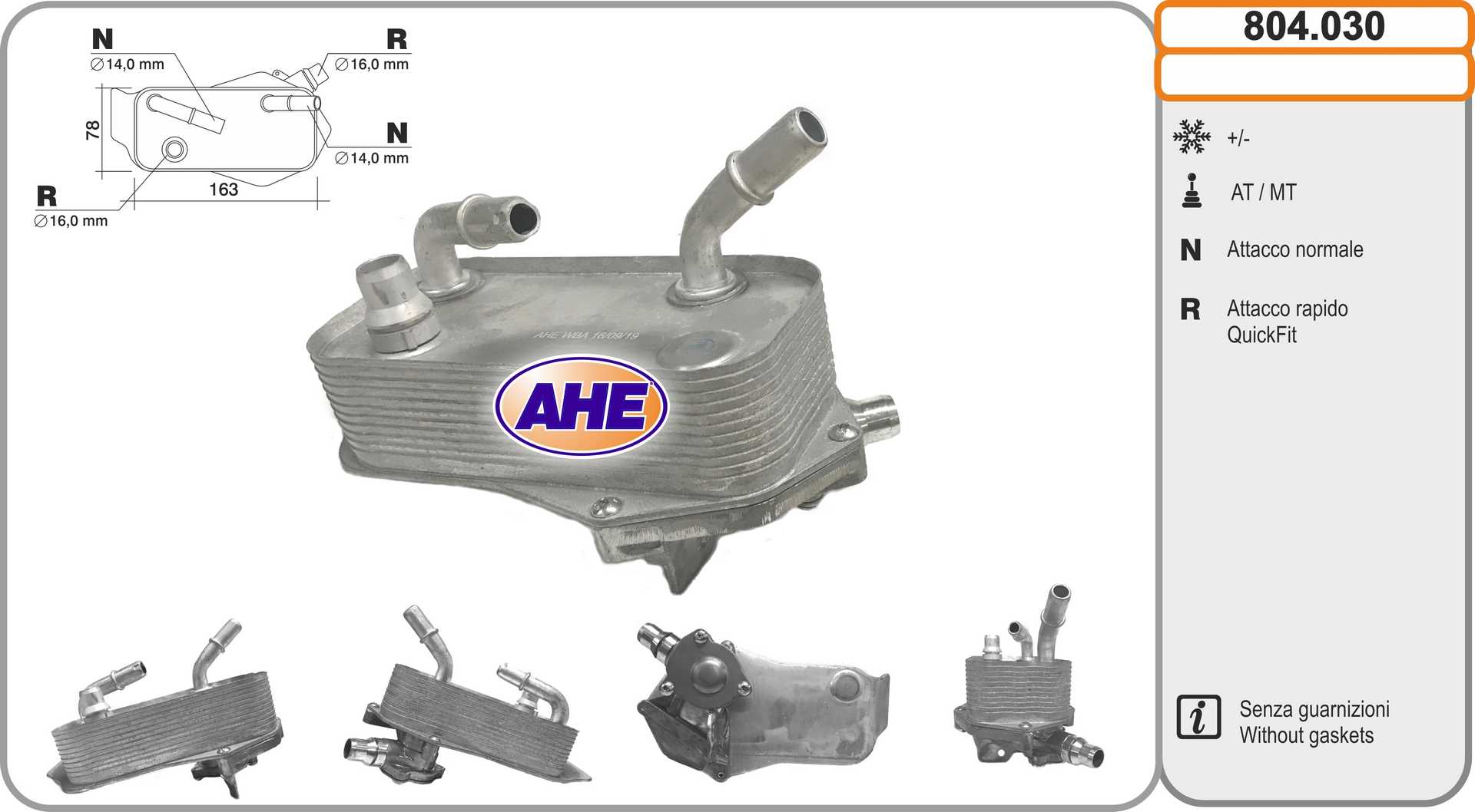 AHE 804.030 Radiatore olio,...
