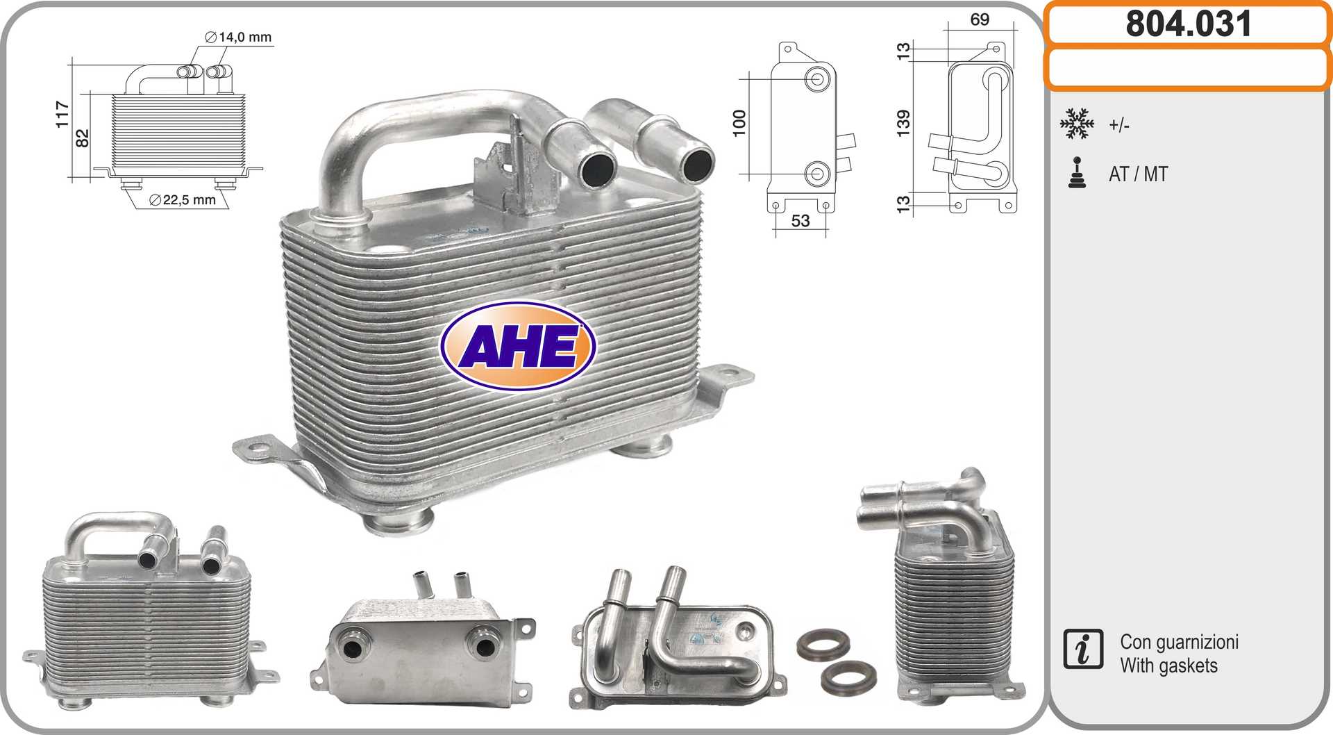 AHE 804.031 Radiatore olio,...