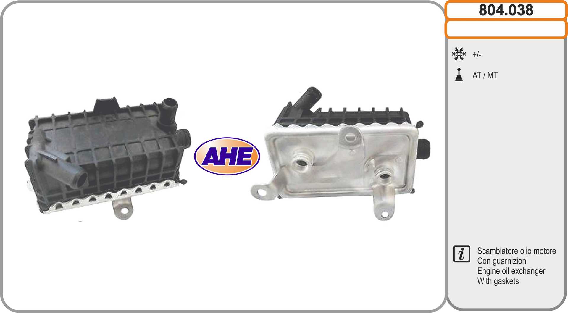 AHE 804.038 Radiatore olio,...