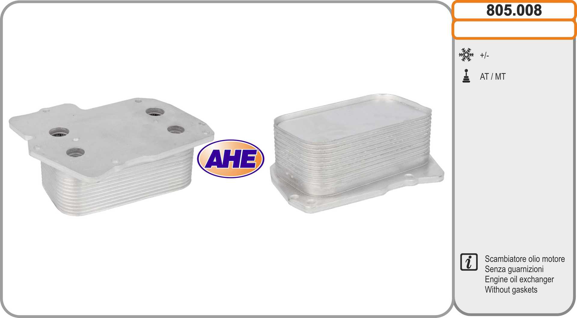 AHE 805.008 Radiatore olio,...
