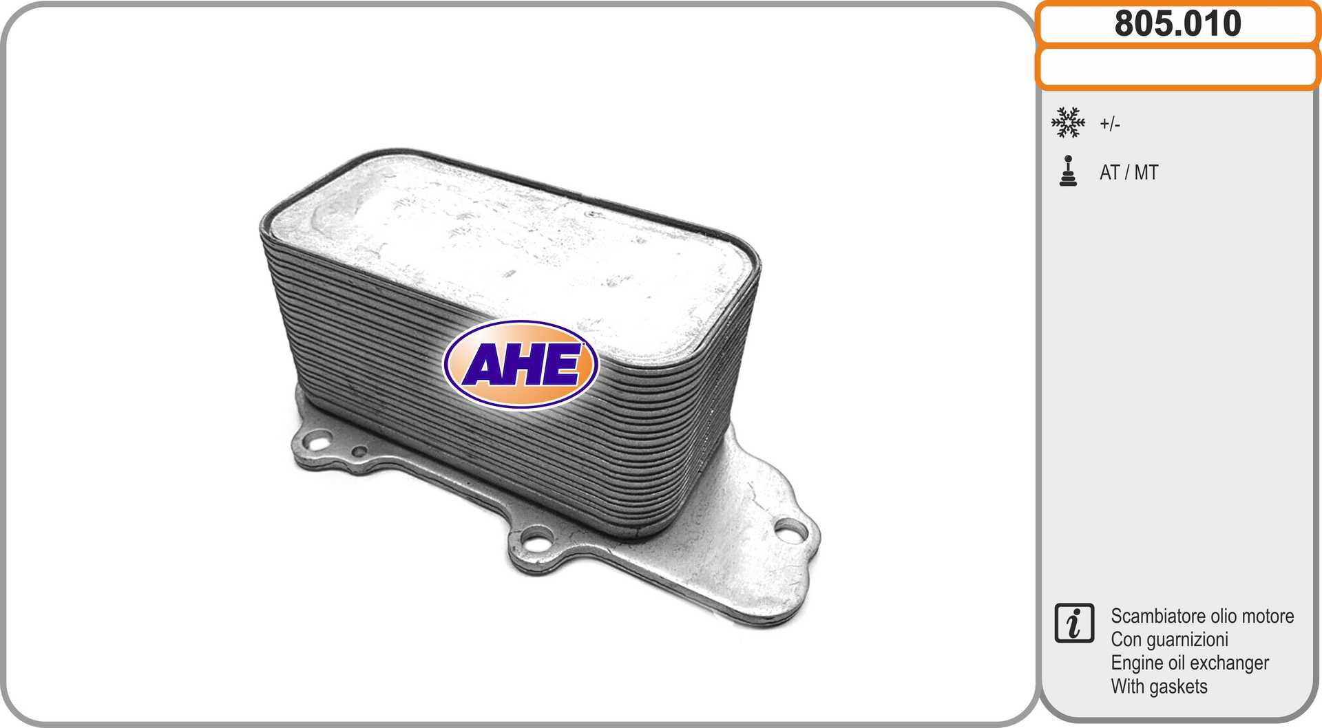 AHE 805.010 Radiatore olio,...