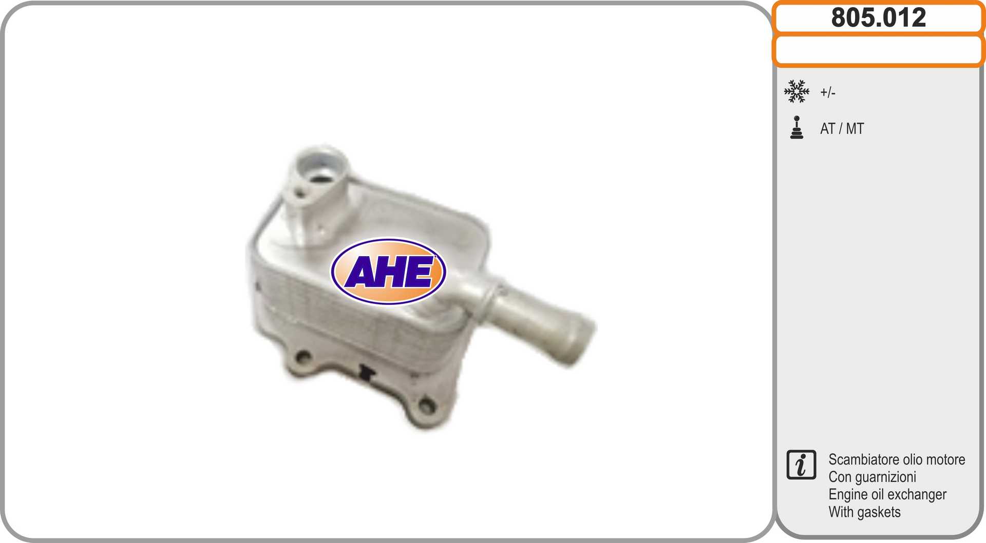 AHE 805.012 Radiatore olio,...