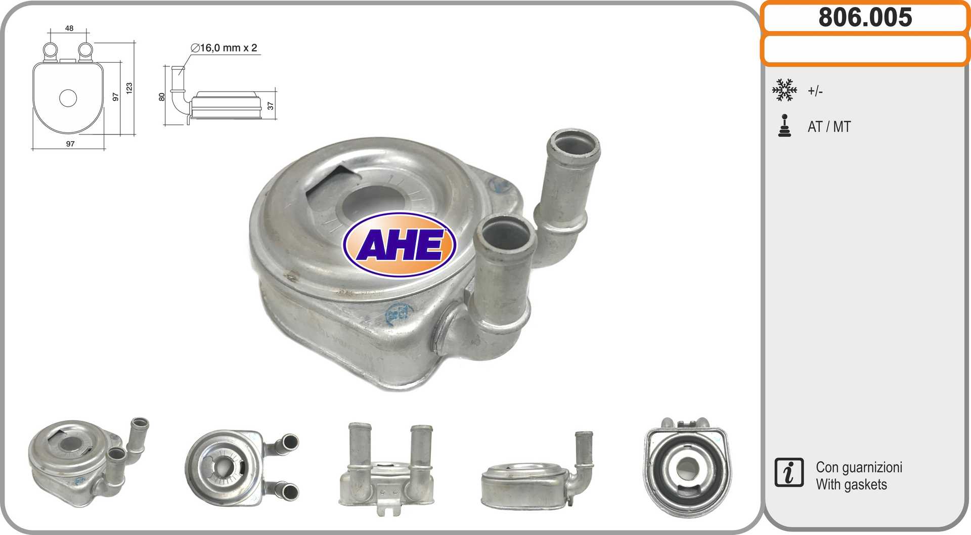AHE 806.005 Radiatore olio,...