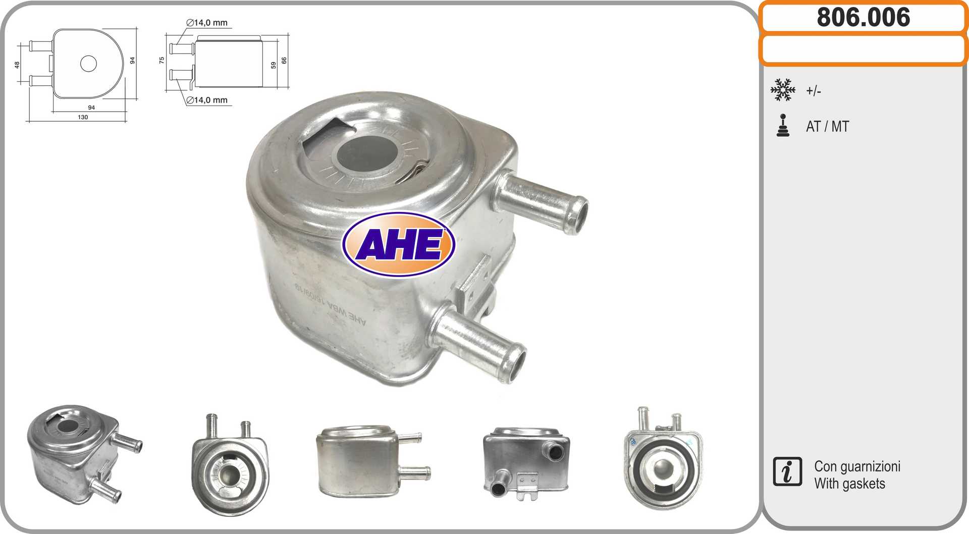 AHE 806.006 Radiatore olio,...