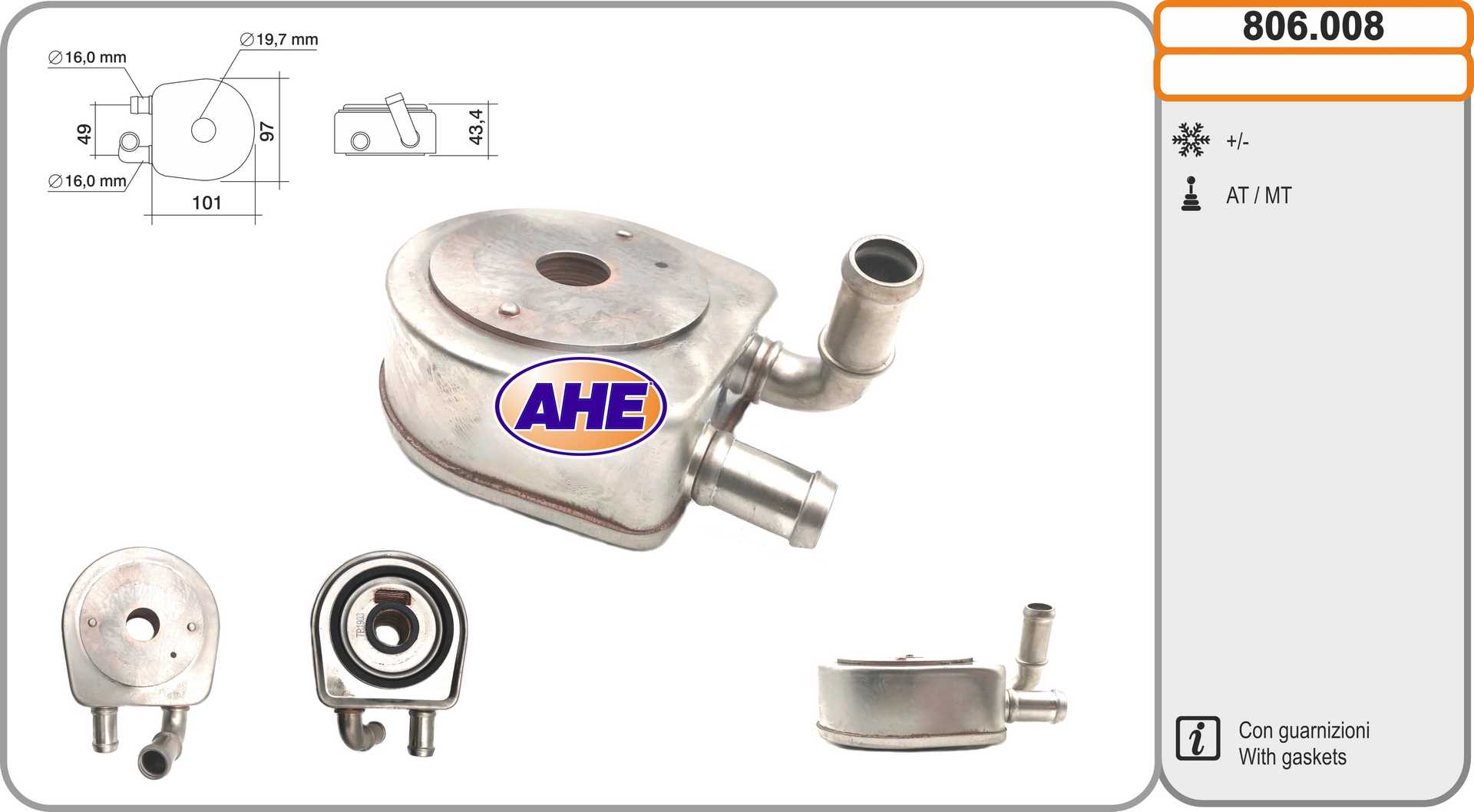 AHE 806.008 Radiatore olio,...