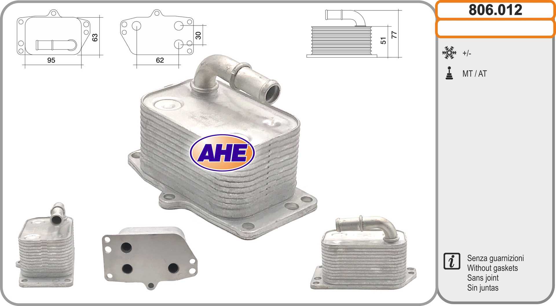 AHE 806.012 Radiatore olio,...