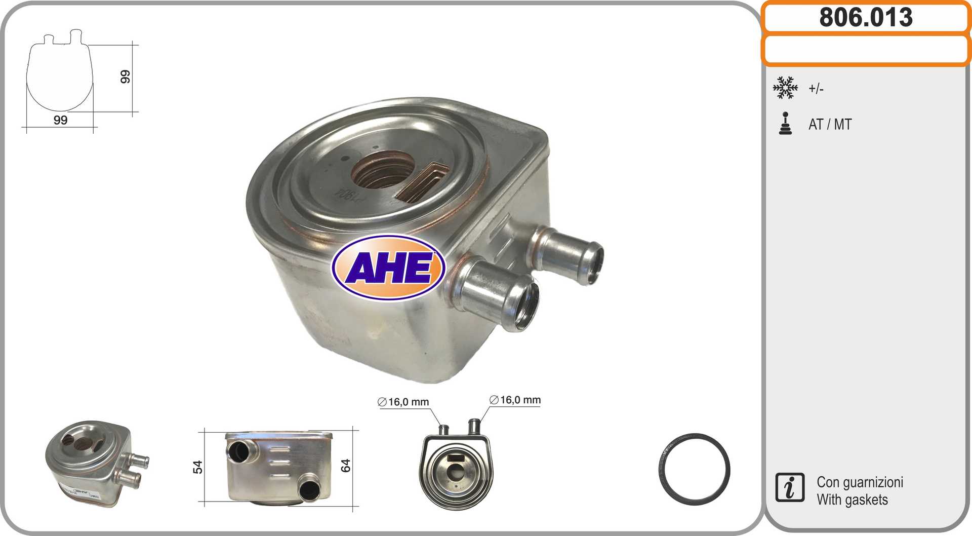 AHE 806.013 Radiatore olio,...