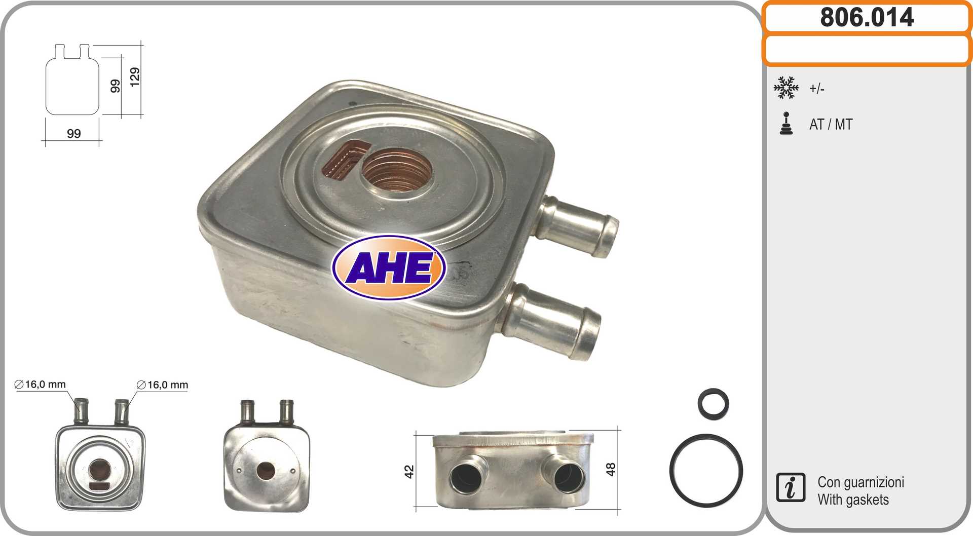AHE 806.014 Radiatore olio,...