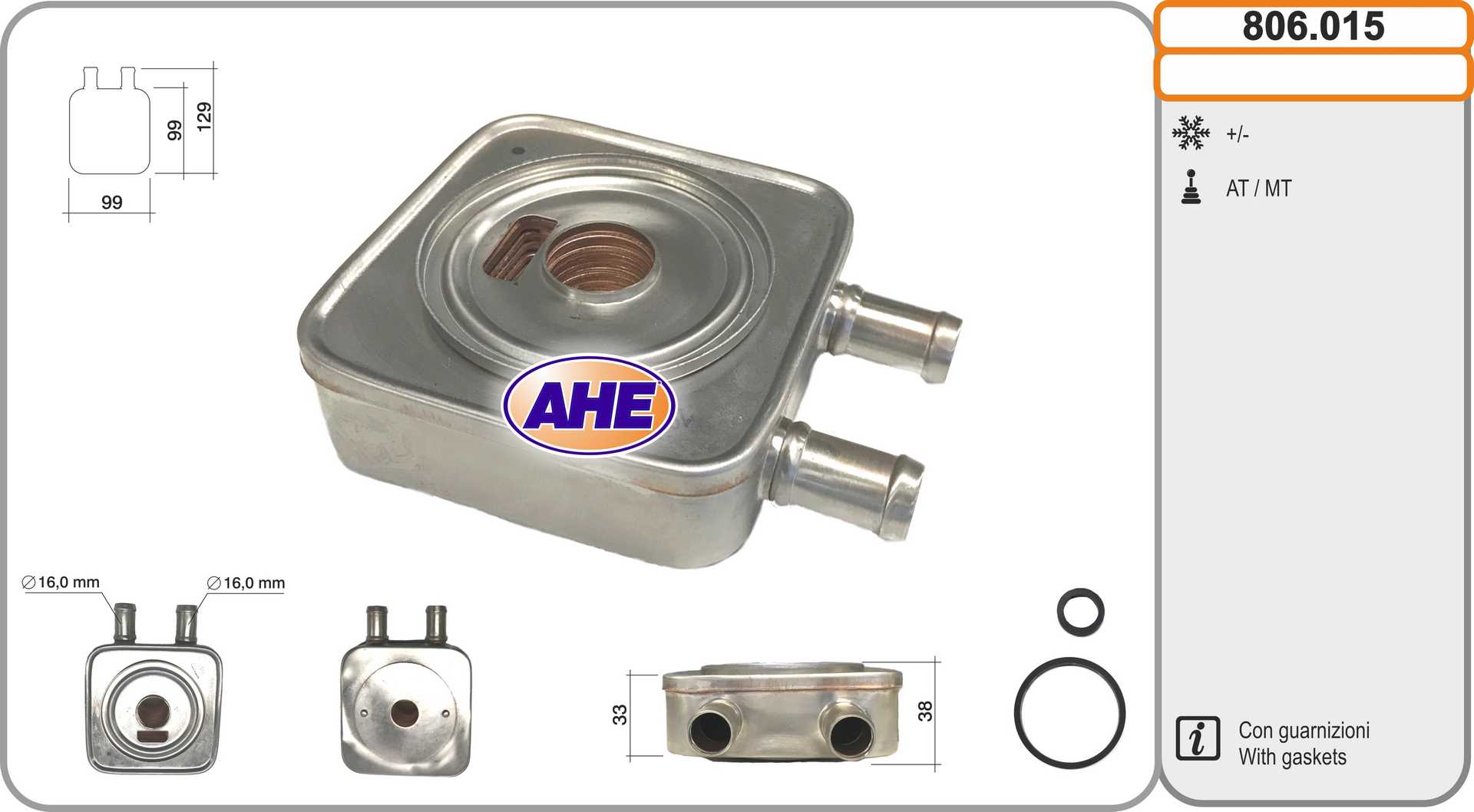AHE 806.015 Radiatore olio,...