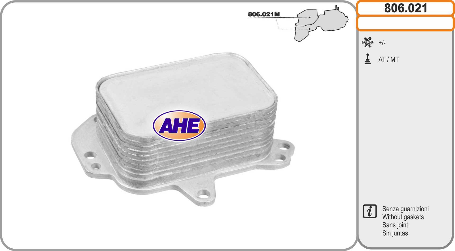 AHE 806.021 Radiatore olio,...