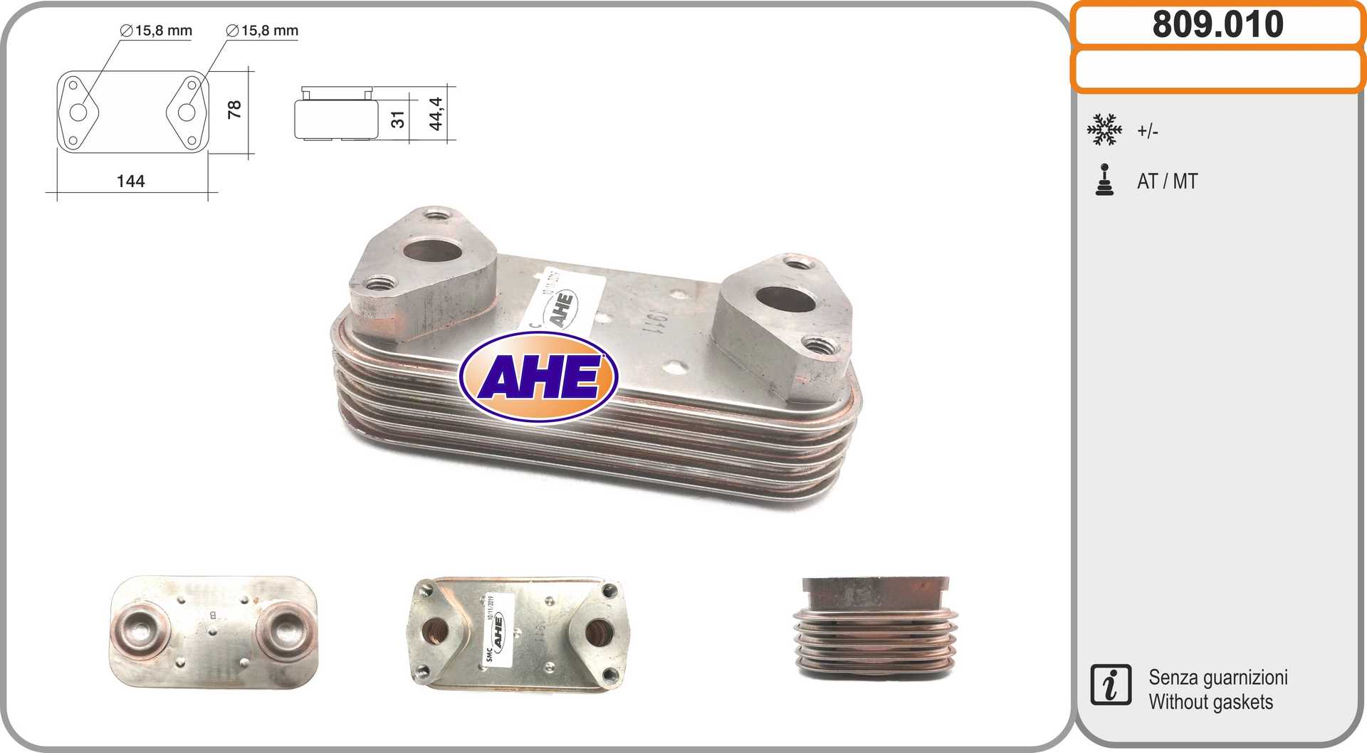 AHE 809.010 Radiatore olio,...