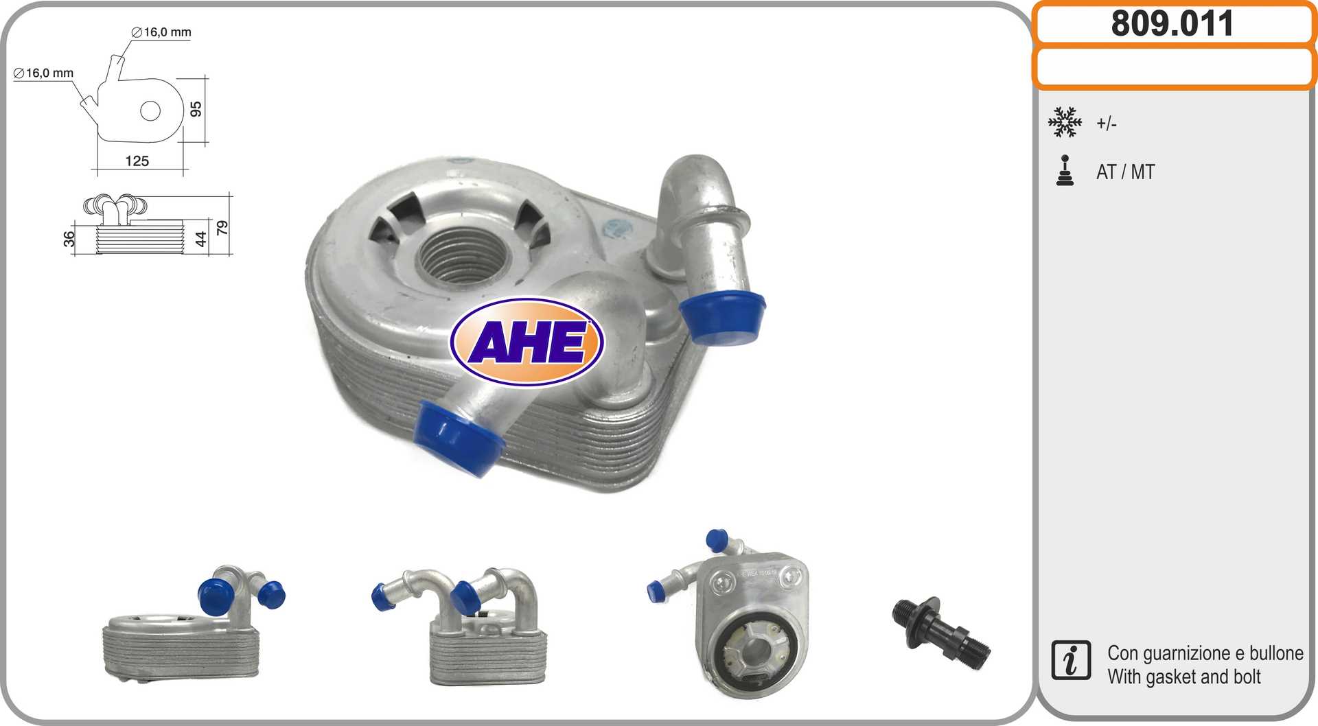 AHE 809.011 Radiatore olio,...