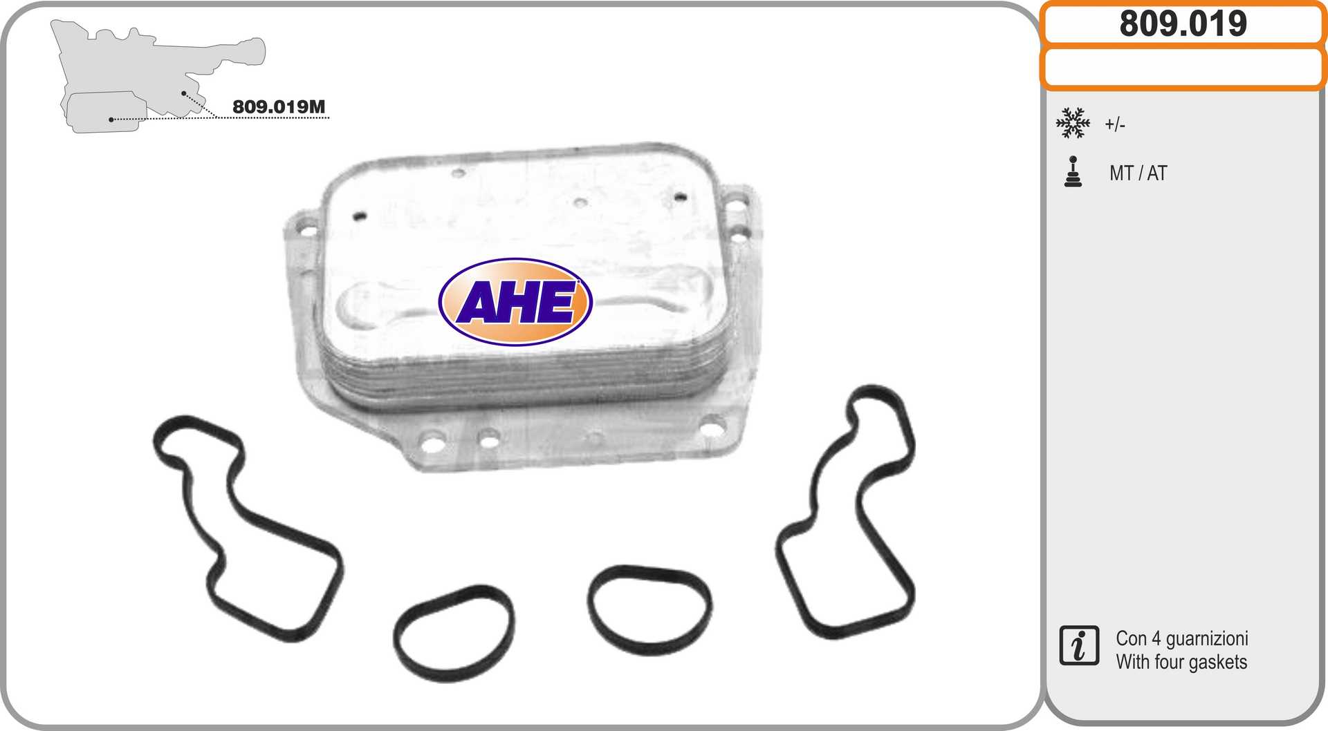 AHE 809.019 Radiatore olio,...