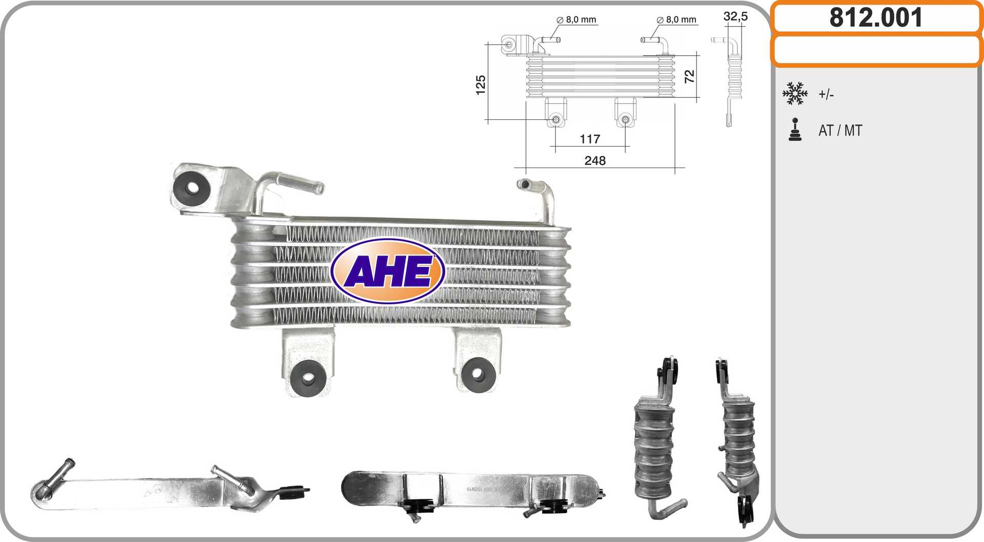 AHE 812.001 Radiatore olio,...