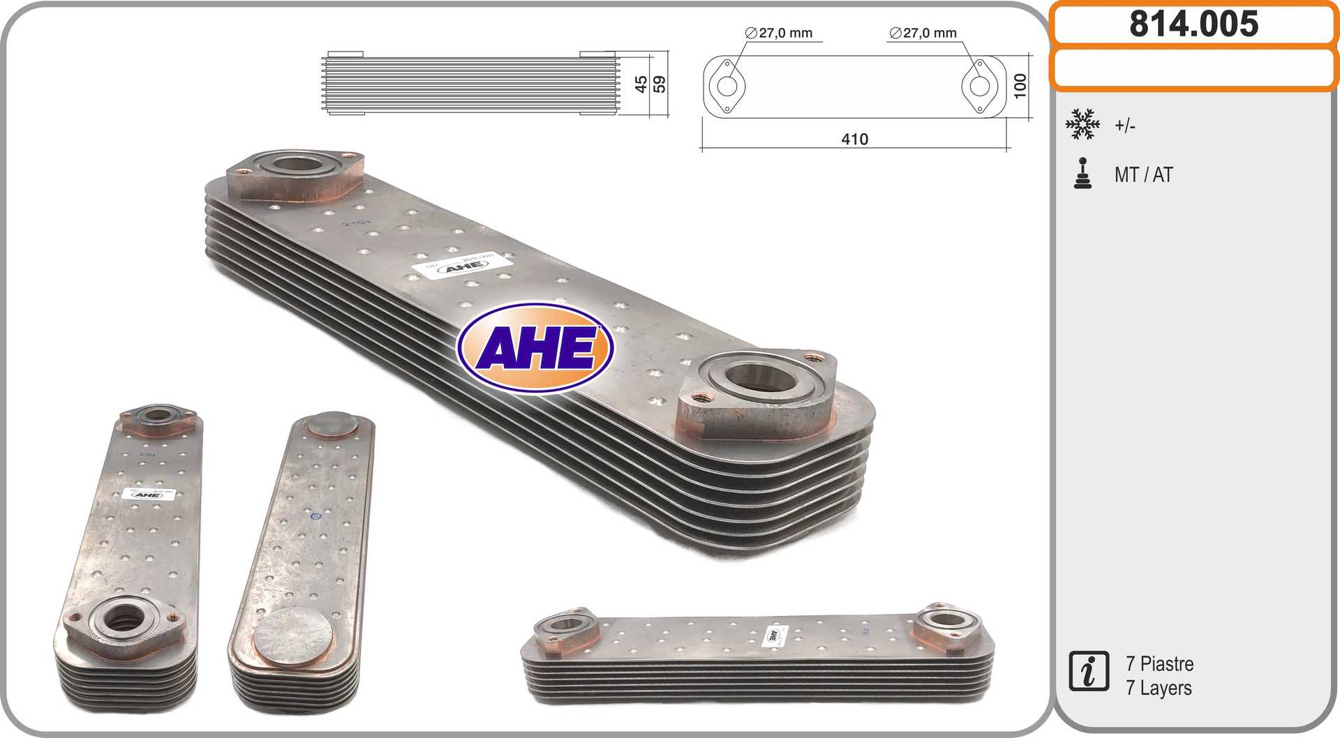 AHE 814.005 Radiatore olio,...